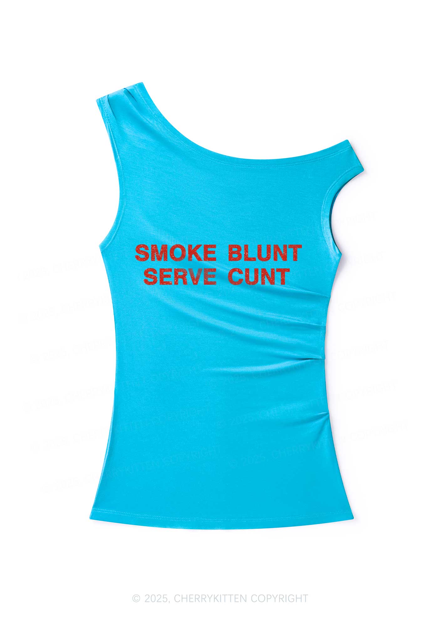 Smoke Blunt Y2K Off Shoulder Tank Top Cherrykitten - Image 2