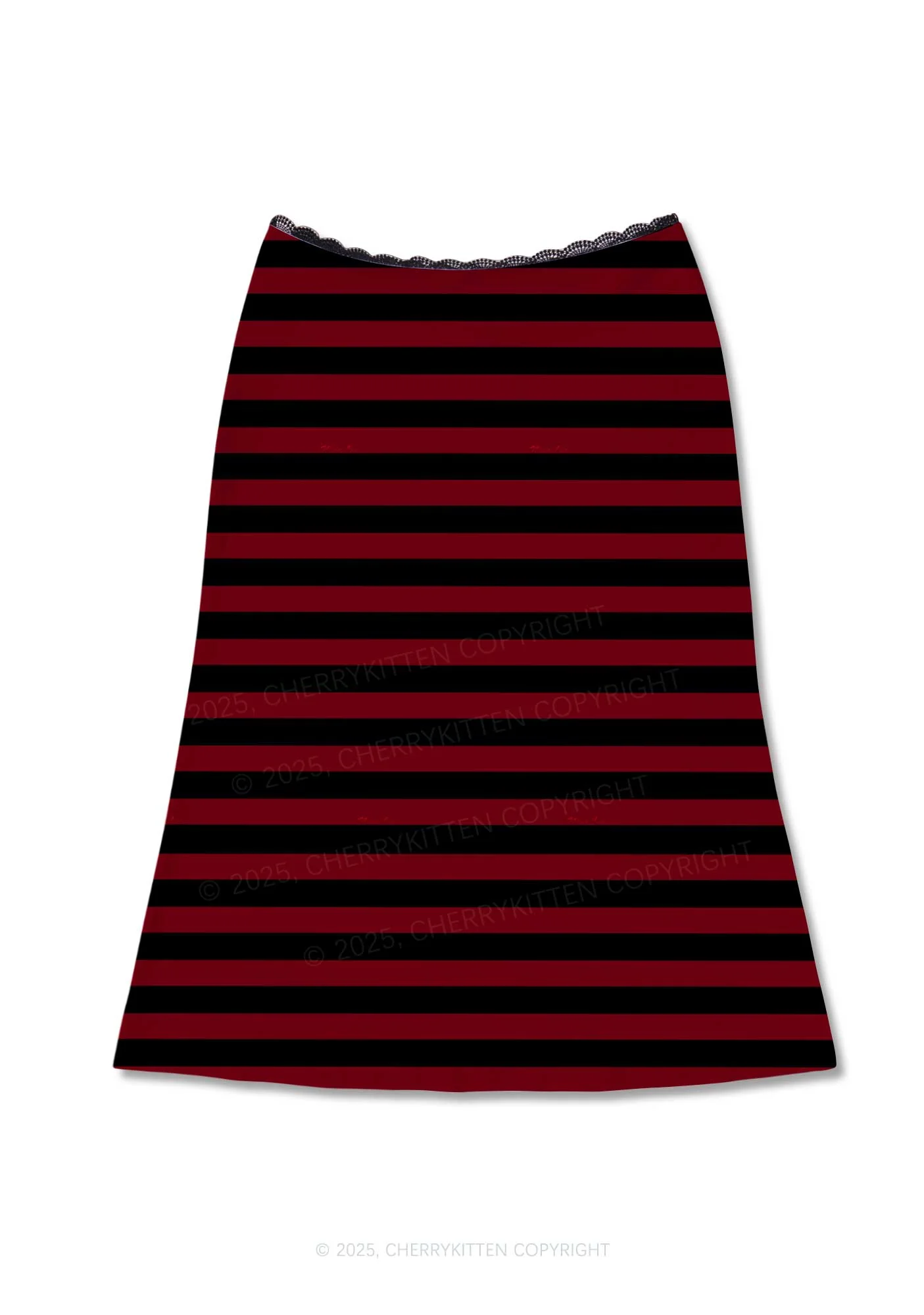 Smoke Blunt Y2K Print Midi Skirt Cherrykitten - Image 2