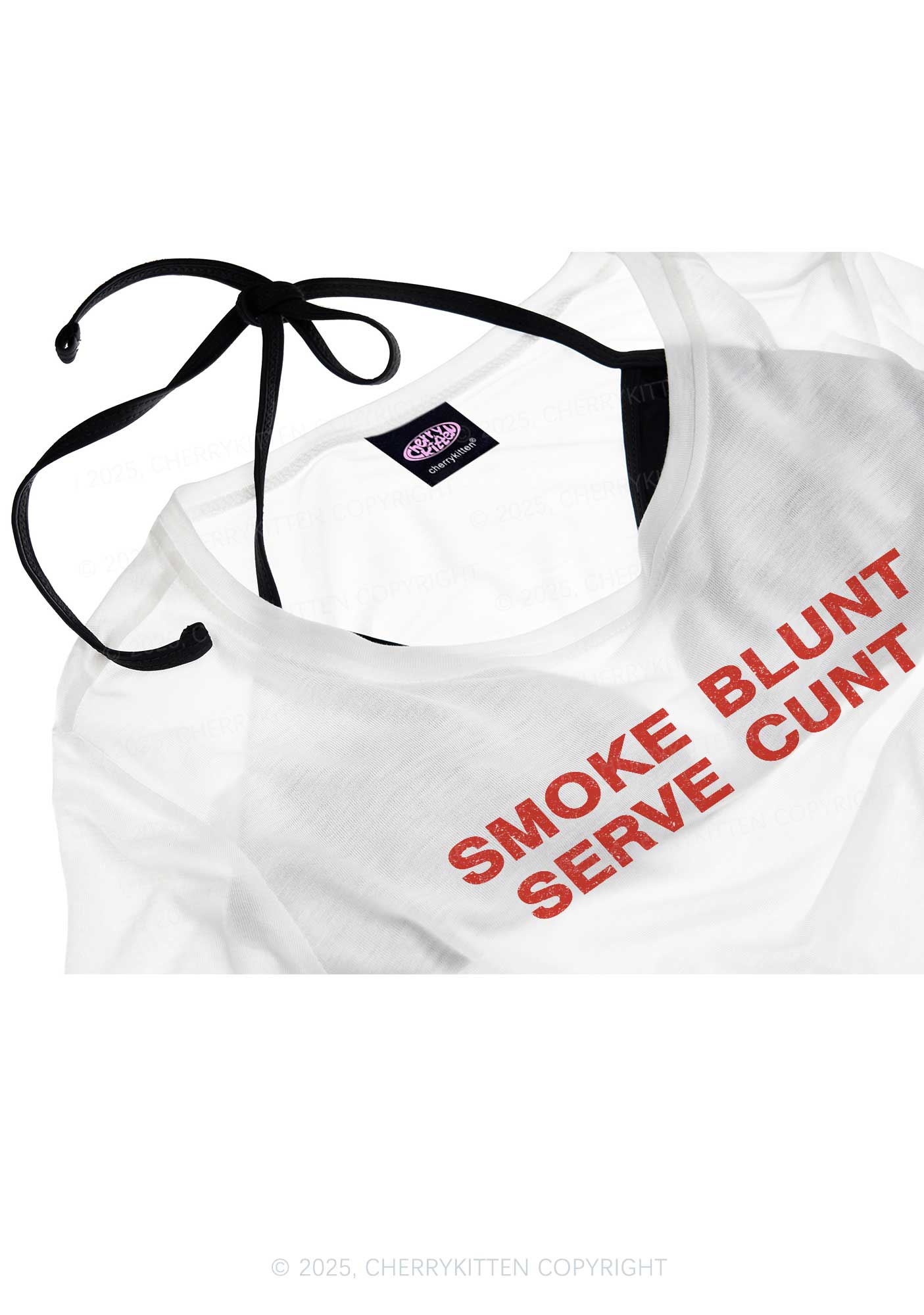 Smoke Blunt Y2K Sheer Boyfriend Tee Cherrykitten - Image 3
