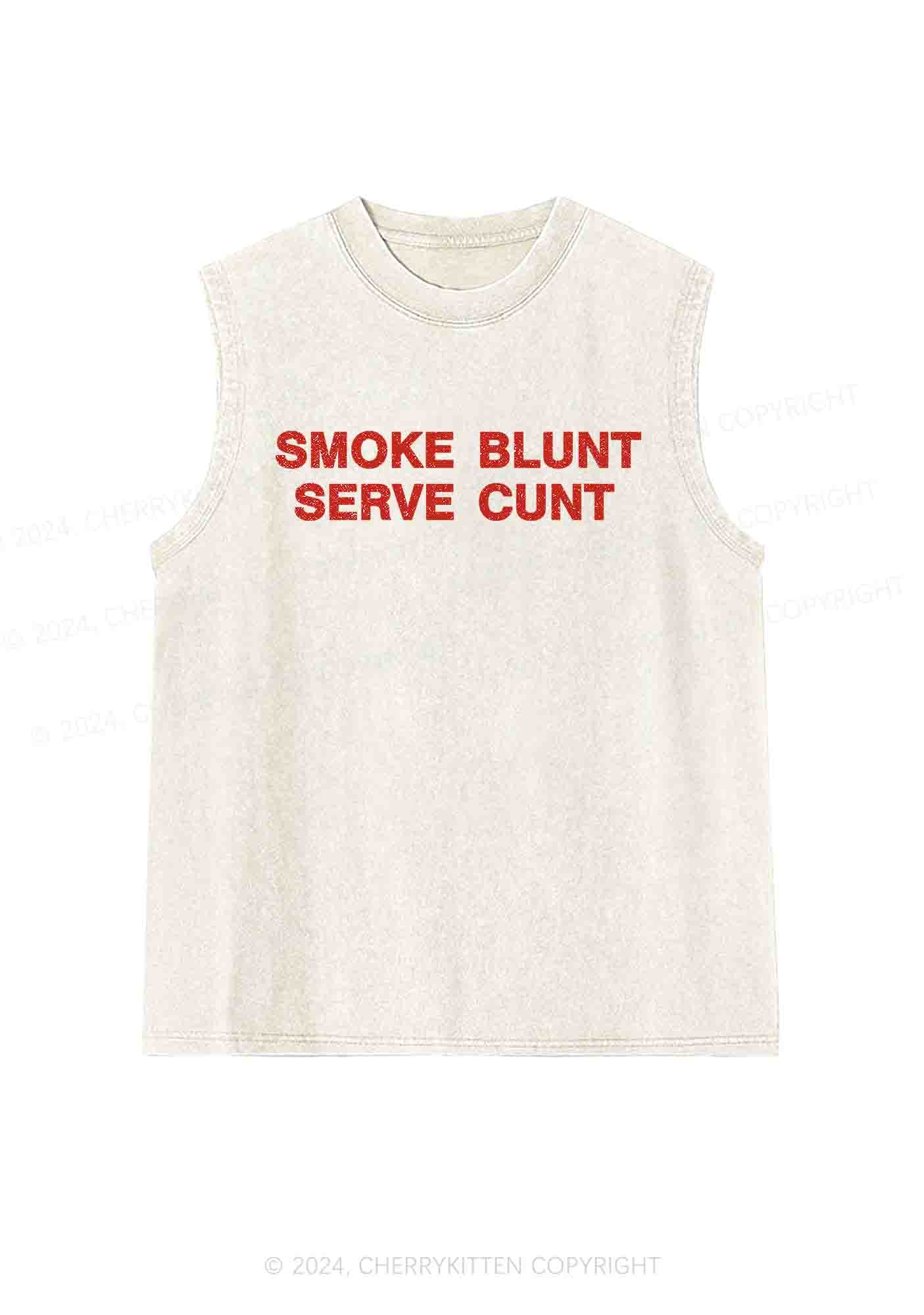 Smoke Blunt Y2K Washed Tank Cherrykitten - Image 4