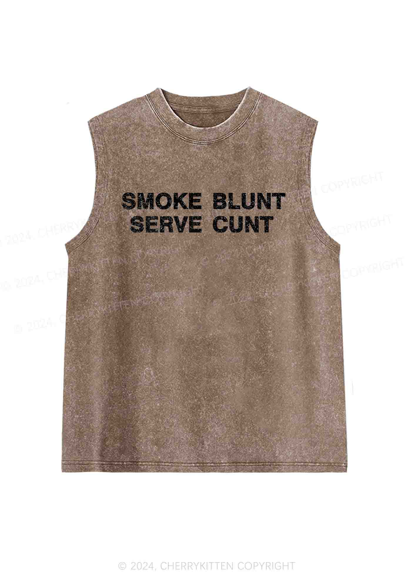 Smoke Blunt Y2K Washed Tank Cherrykitten - Image 5