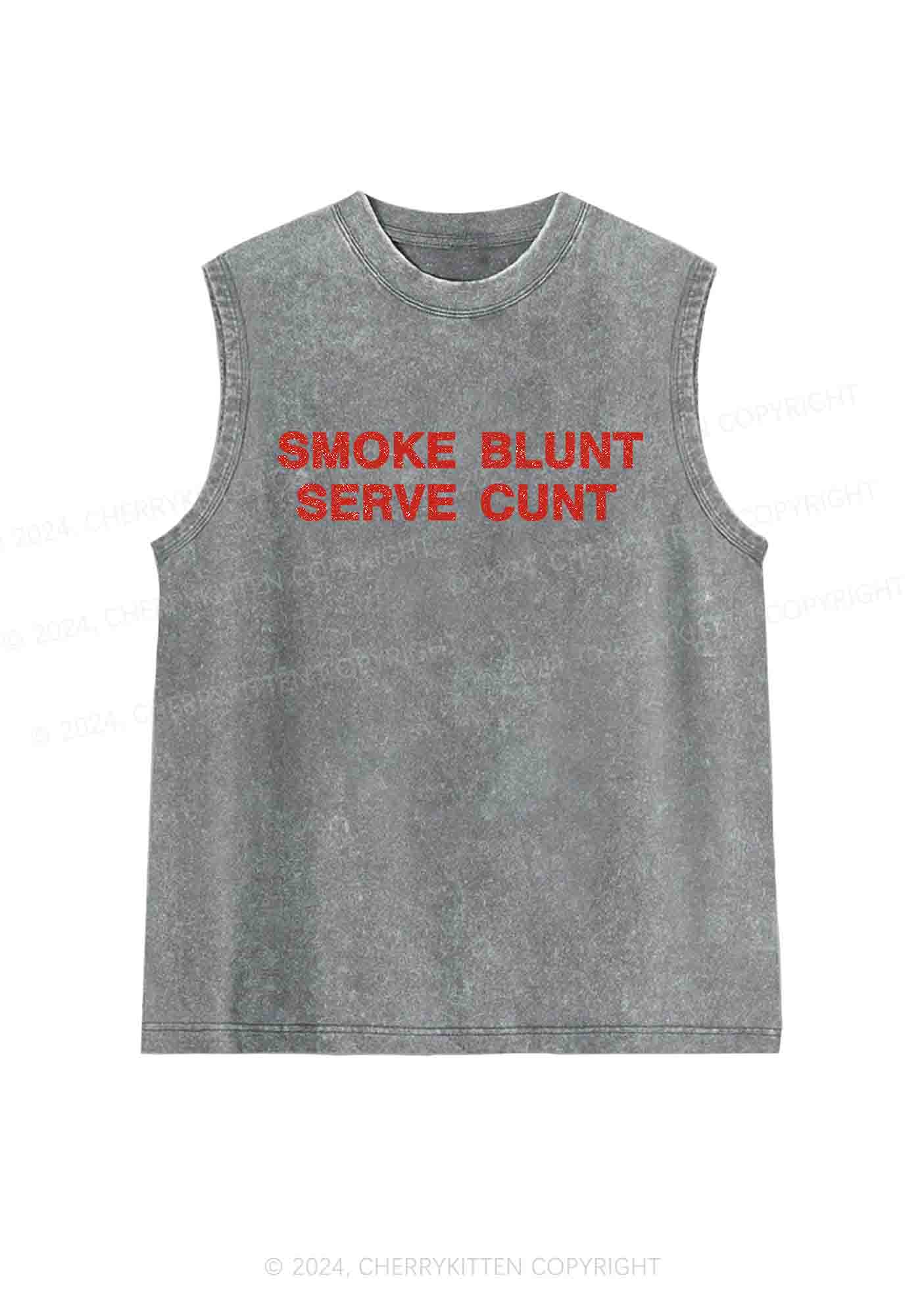 Smoke Blunt Y2K Washed Tank Cherrykitten - Image 6