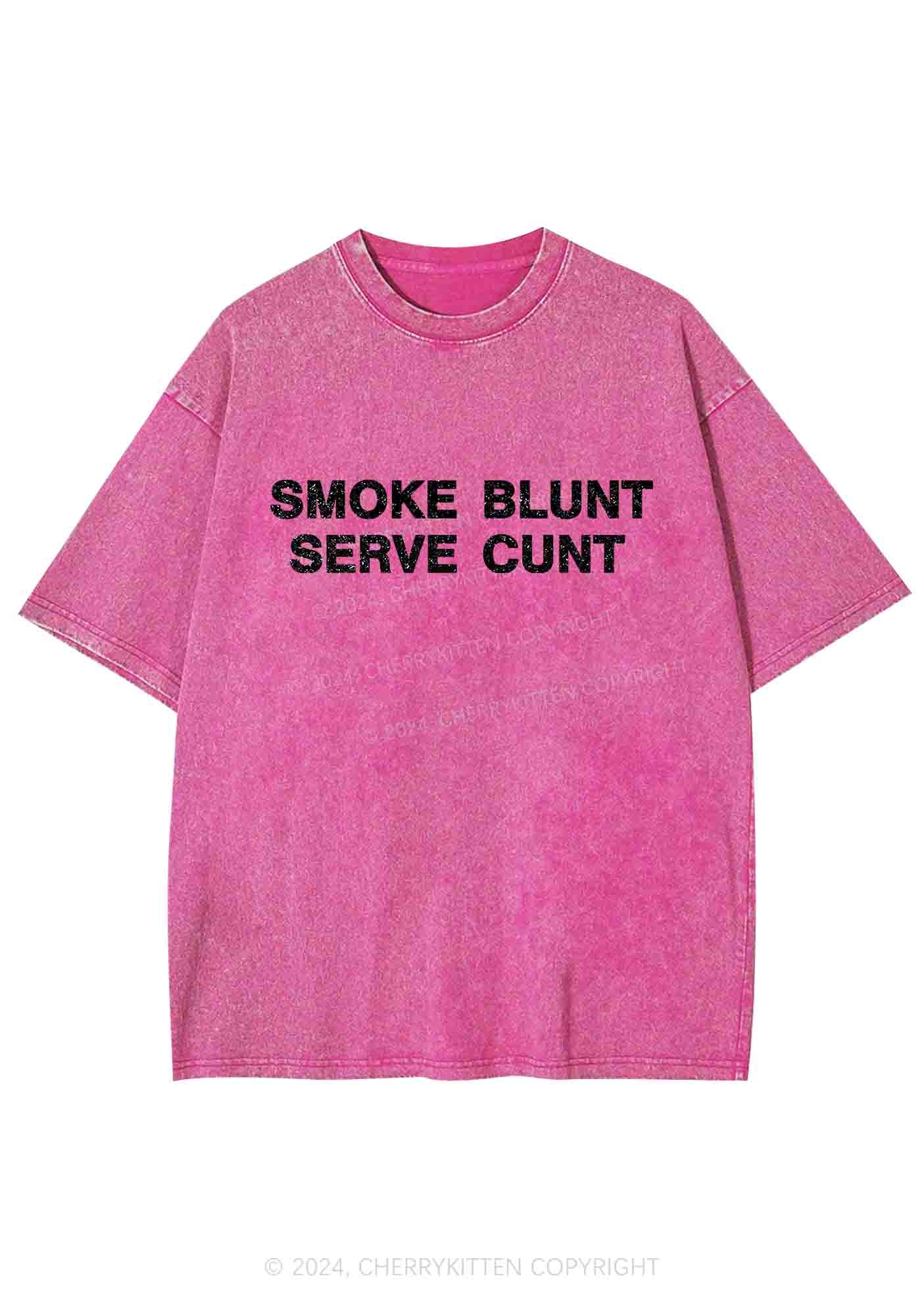 Smoke Blunt Y2K Washed Tee Cherrykitten - Image 3