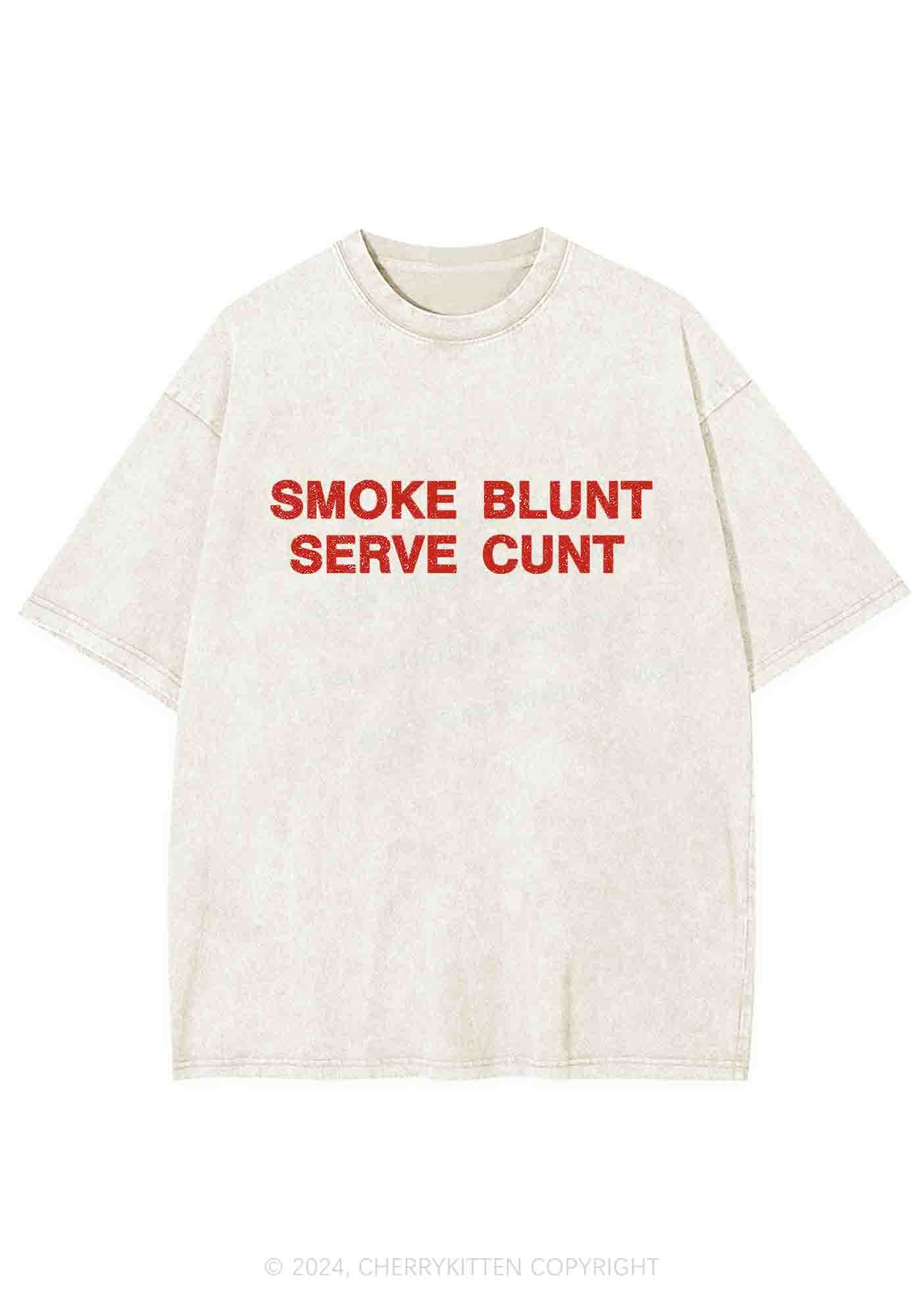 Smoke Blunt Y2K Washed Tee Cherrykitten - Image 4