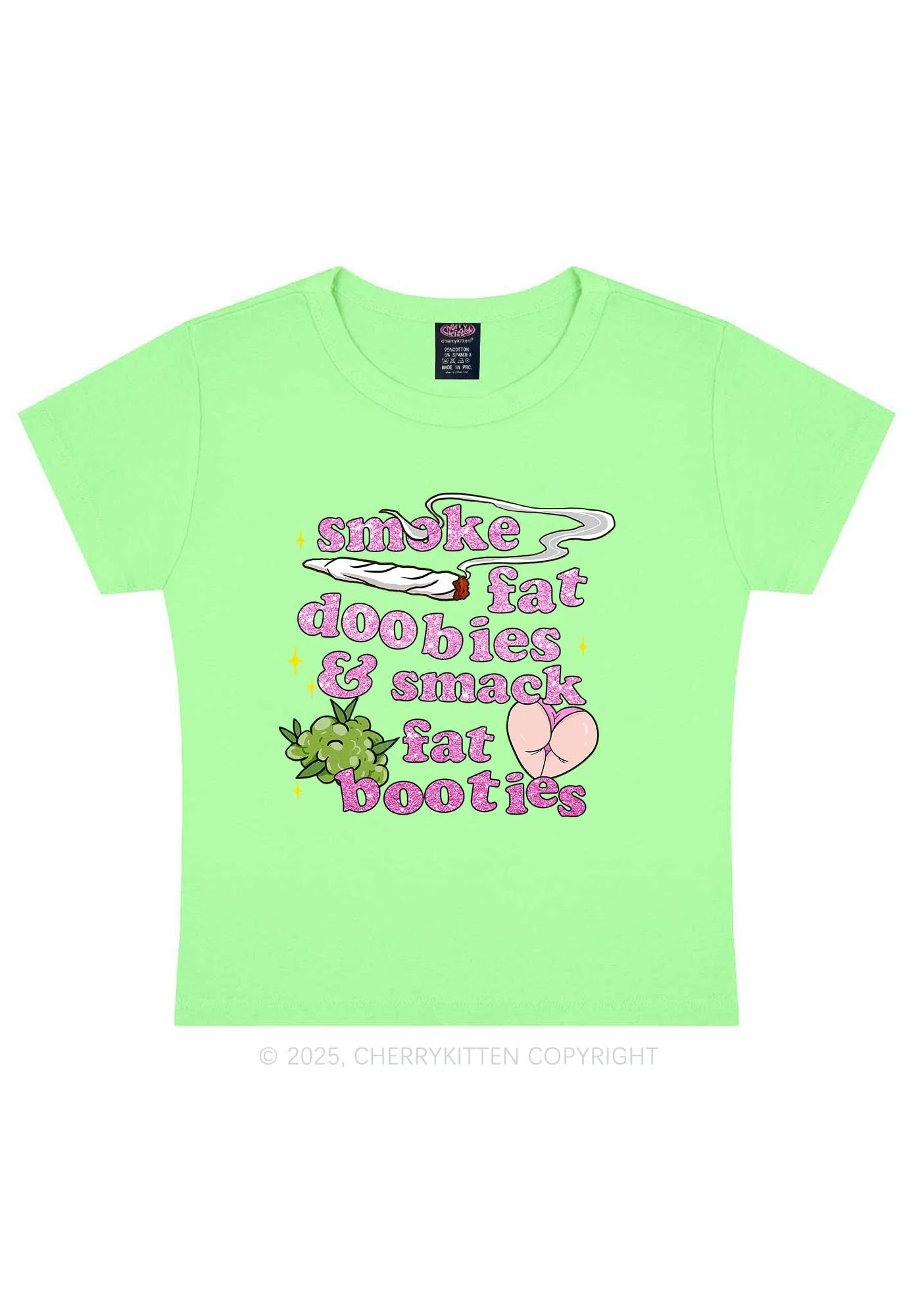Smoke Fat Dxxbies Y2K Baby Tee Cherrykitten - Image 13