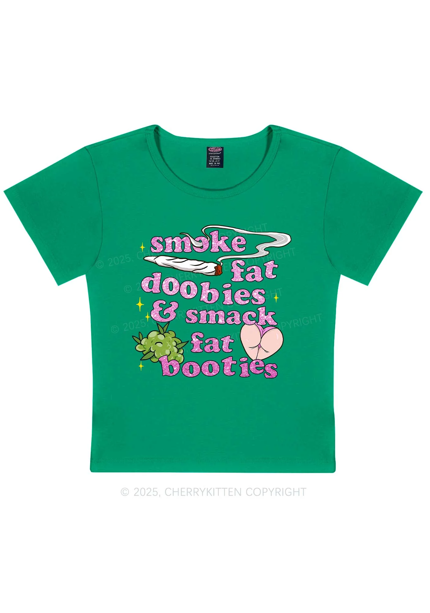 Smoke Fat Dxxbies Y2K Baby Tee Cherrykitten - Image 4