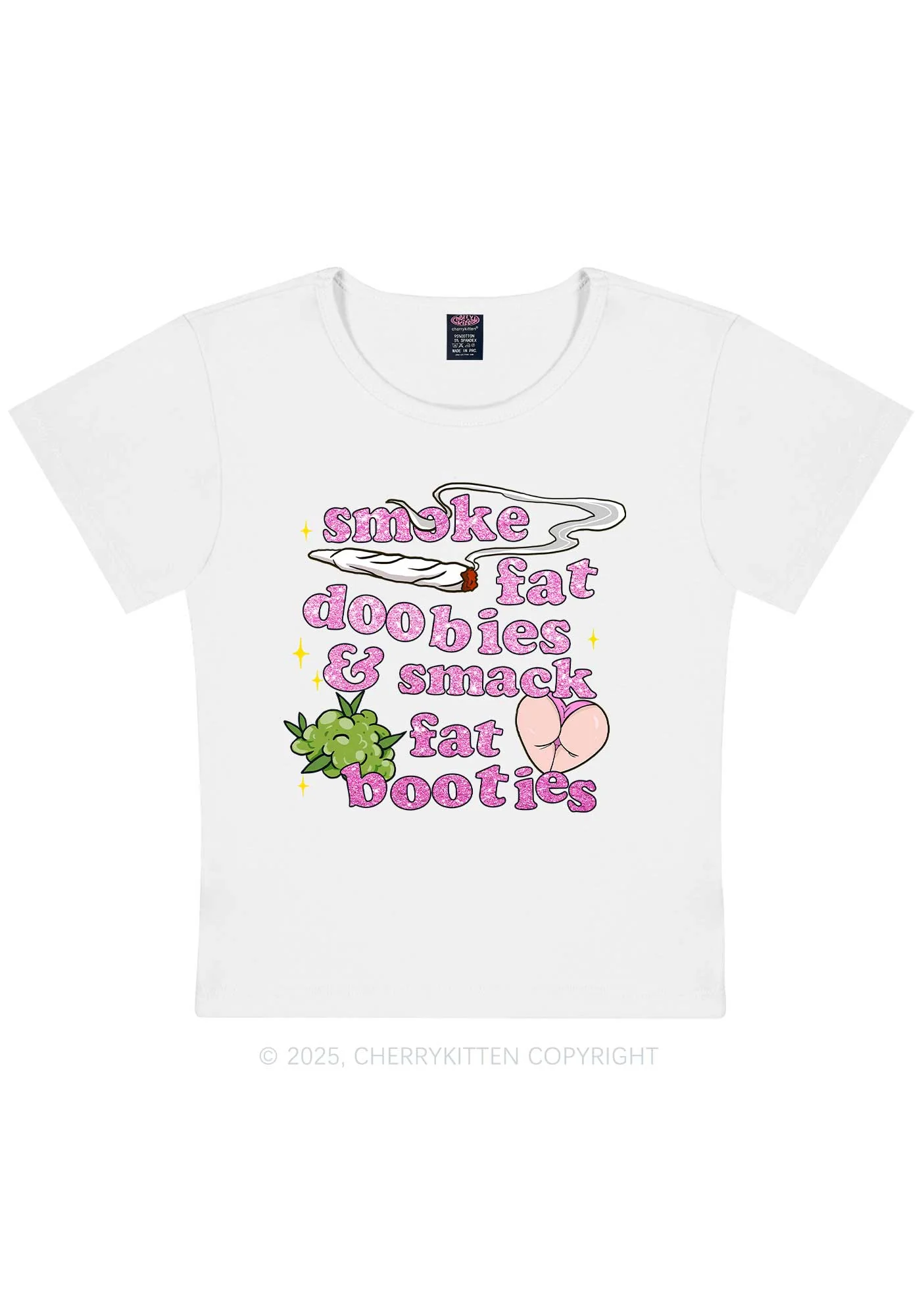 Smoke Fat Dxxbies Y2K Baby Tee Cherrykitten - Image 6