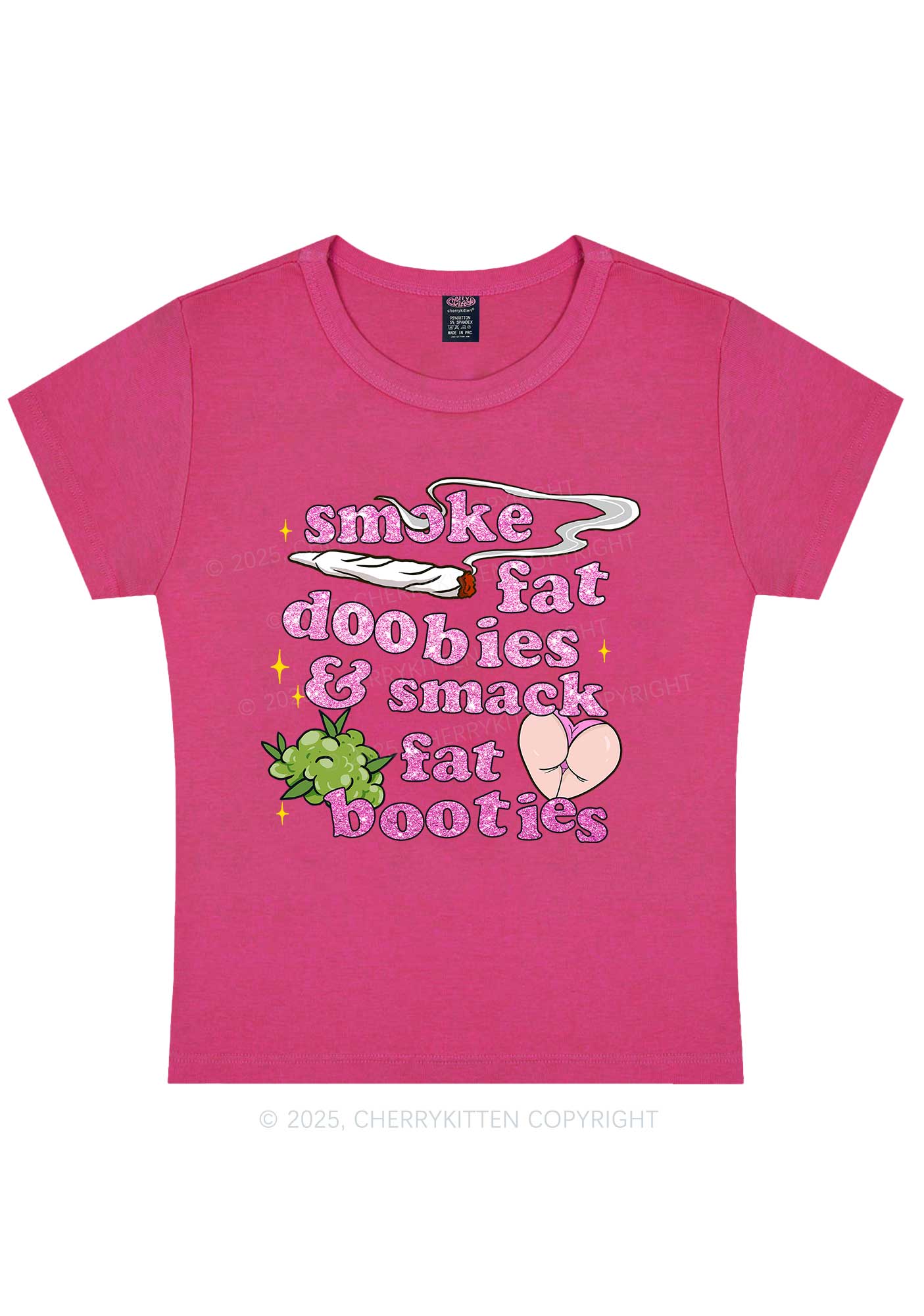 Smoke Fat Dxxbies Y2K Baby Tee Cherrykitten - Image 7