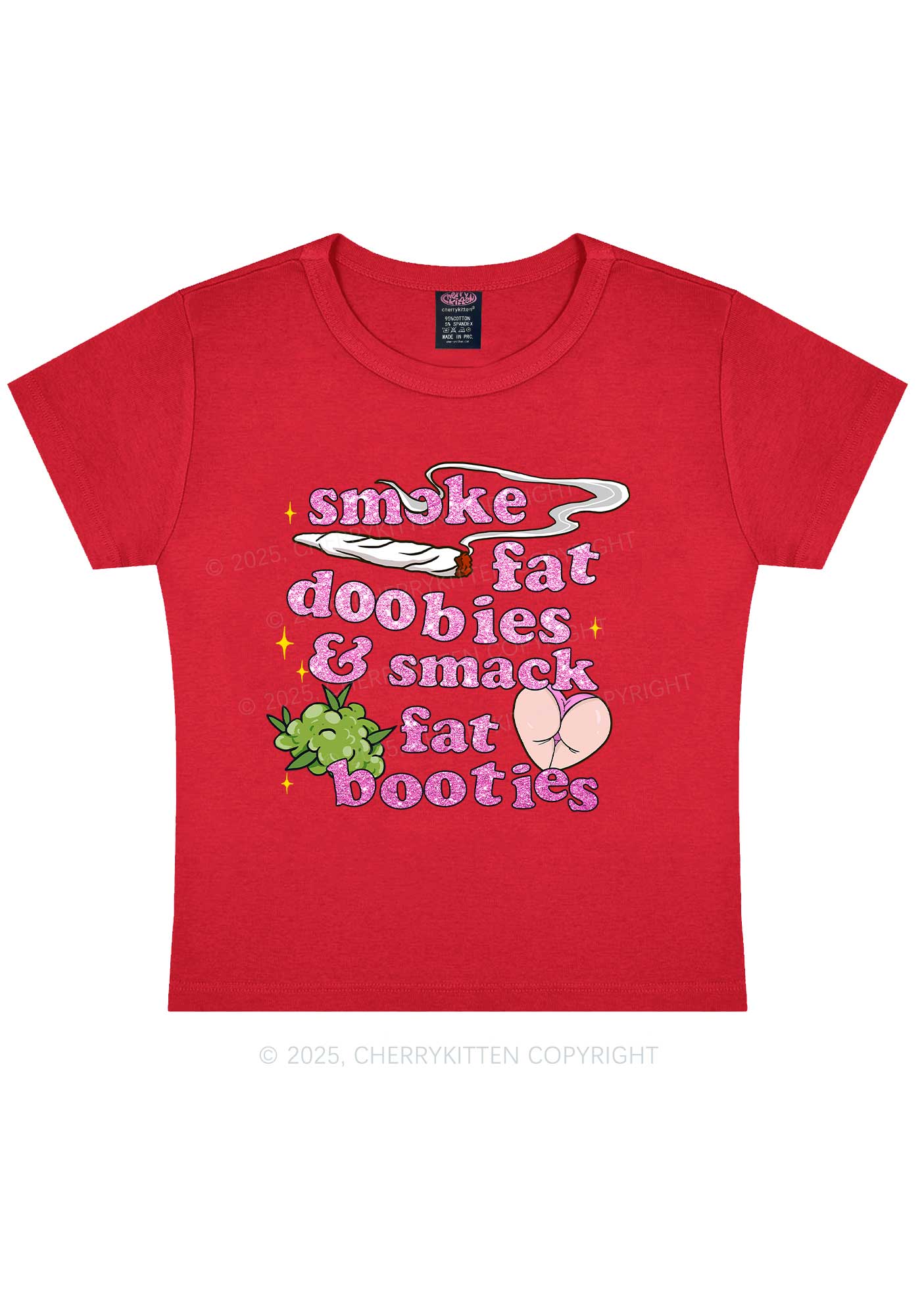 Smoke Fat Dxxbies Y2K Baby Tee Cherrykitten - Image 8