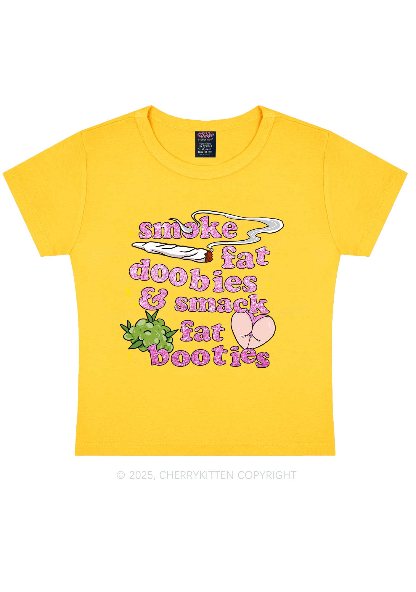 Smoke Fat Dxxbies Y2K Baby Tee Cherrykitten - Image 9