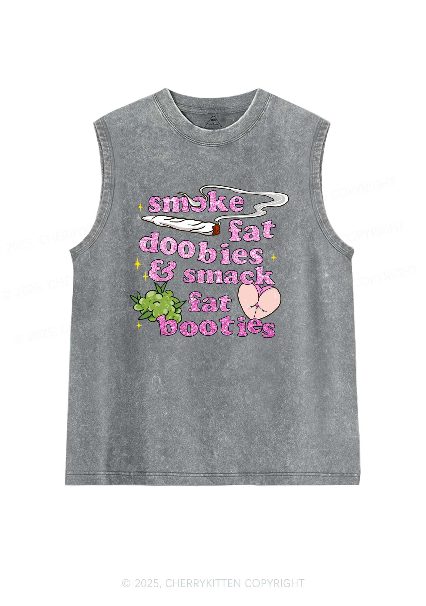 Smoke Fat Dxxbies Y2K Washed Tank Cherrykitten - Image 7