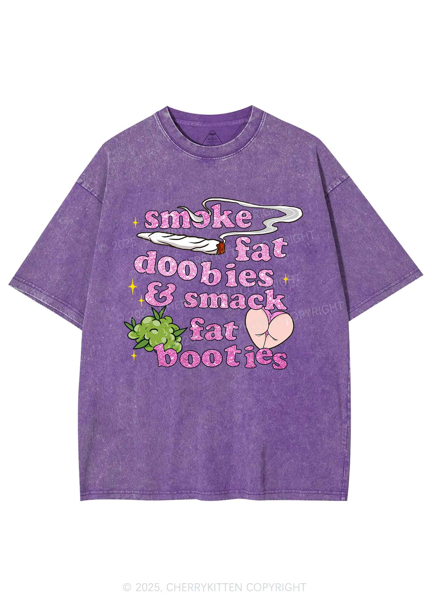 Smoke Fat Dxxbies Y2K Washed Tee Cherrykitten - Image 5