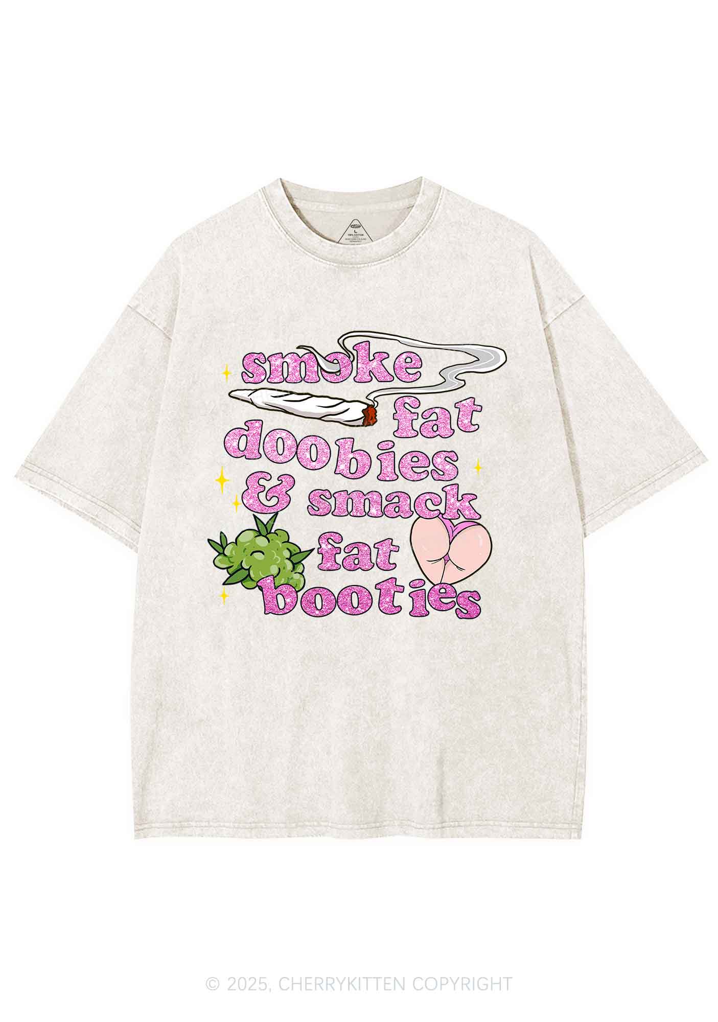 Smoke Fat Dxxbies Y2K Washed Tee Cherrykitten - Image 6