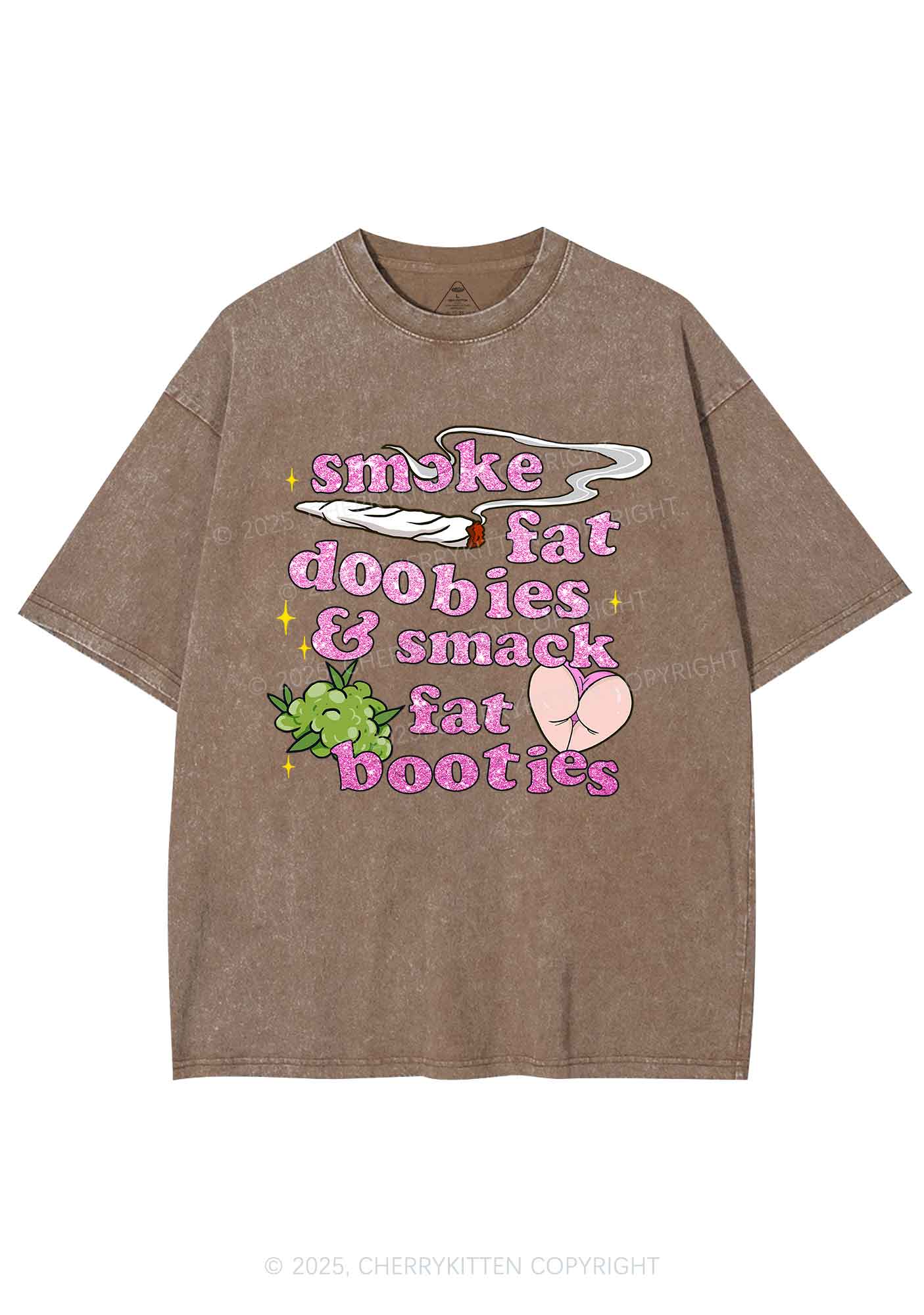 Smoke Fat Dxxbies Y2K Washed Tee Cherrykitten - Image 8