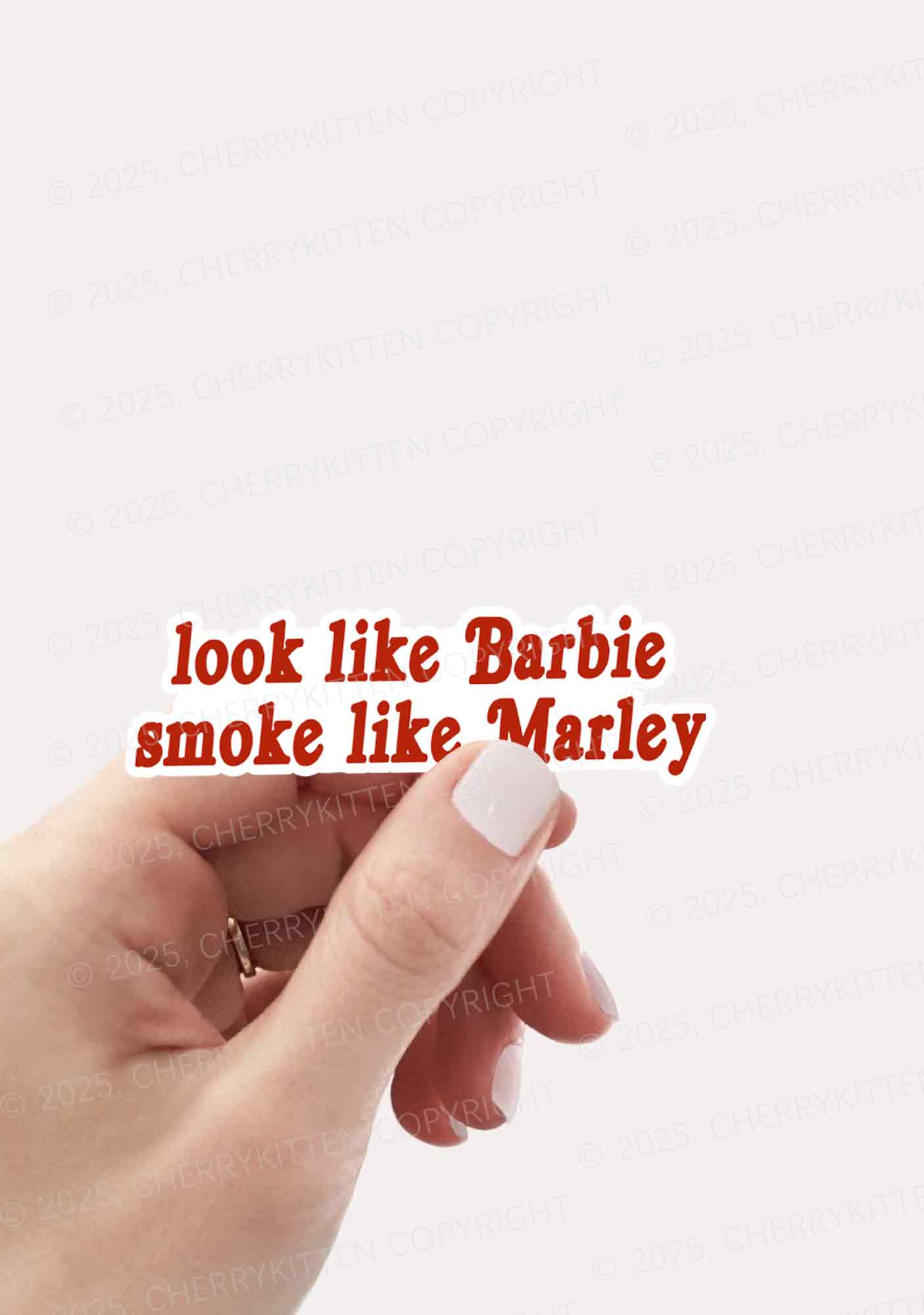 Smoke Like Marley 1Pc Y2K Sticker Cherrykitten - Image 2