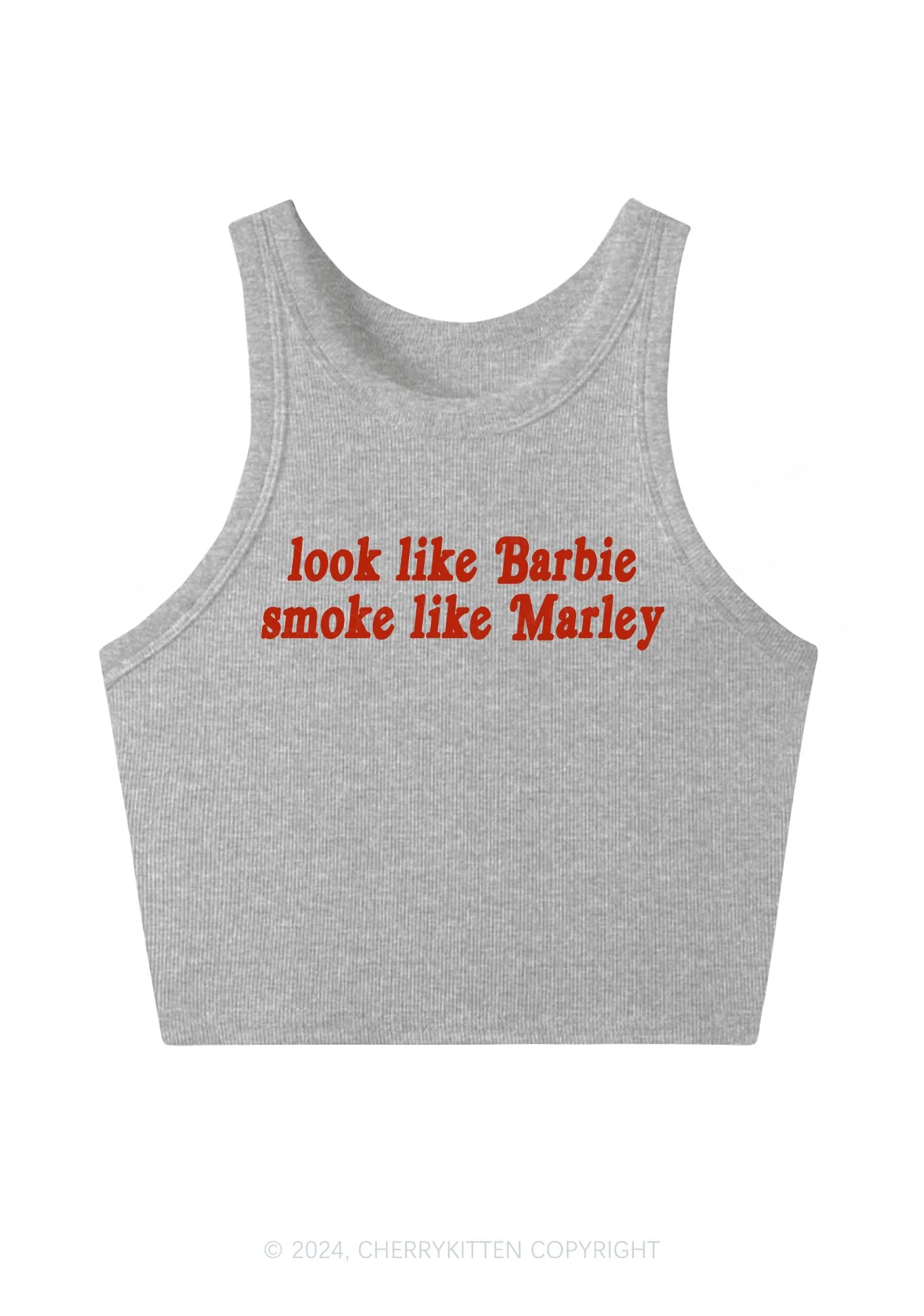 Smoke Like Marley Y2K Crop Tank Top Cherrykitten - Image 3