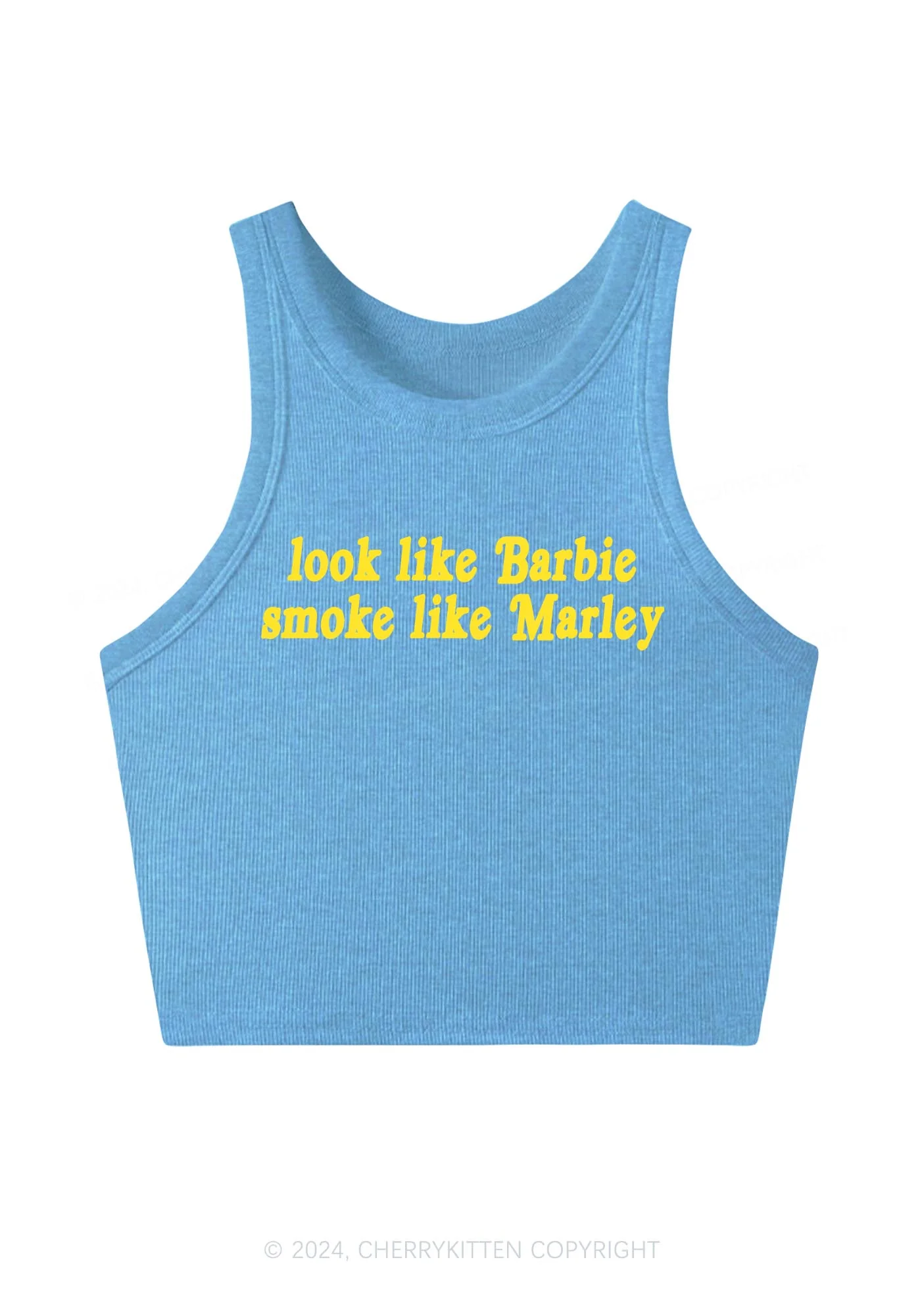Smoke Like Marley Y2K Crop Tank Top Cherrykitten - Image 4
