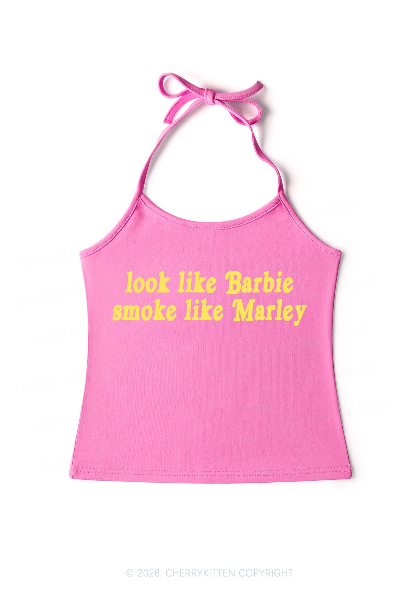 Smoke Like Marley Y2K Halter Neck Cami Cherrykitten