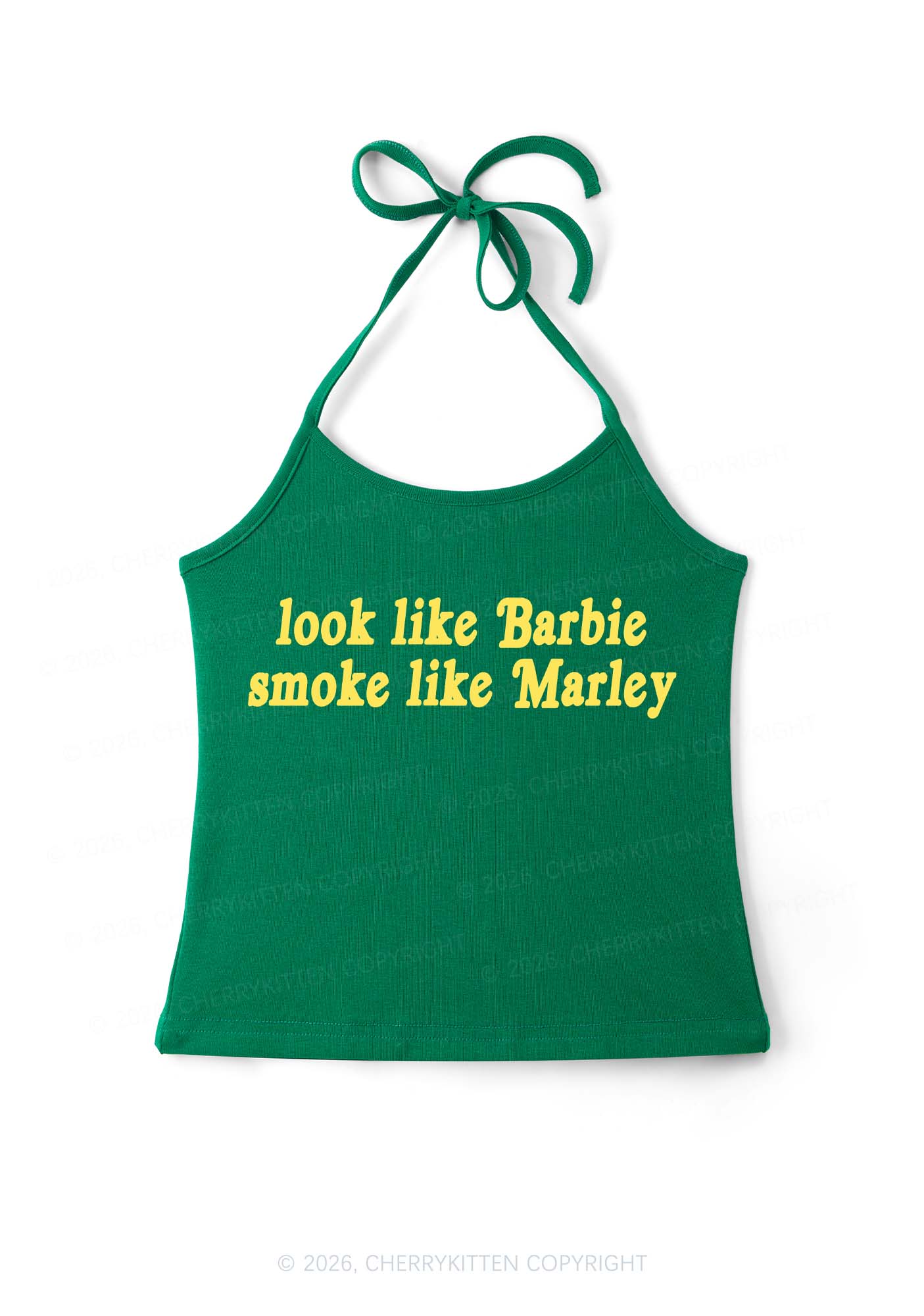 Smoke Like Marley Y2K Halter Neck Cami Cherrykitten - Image 6