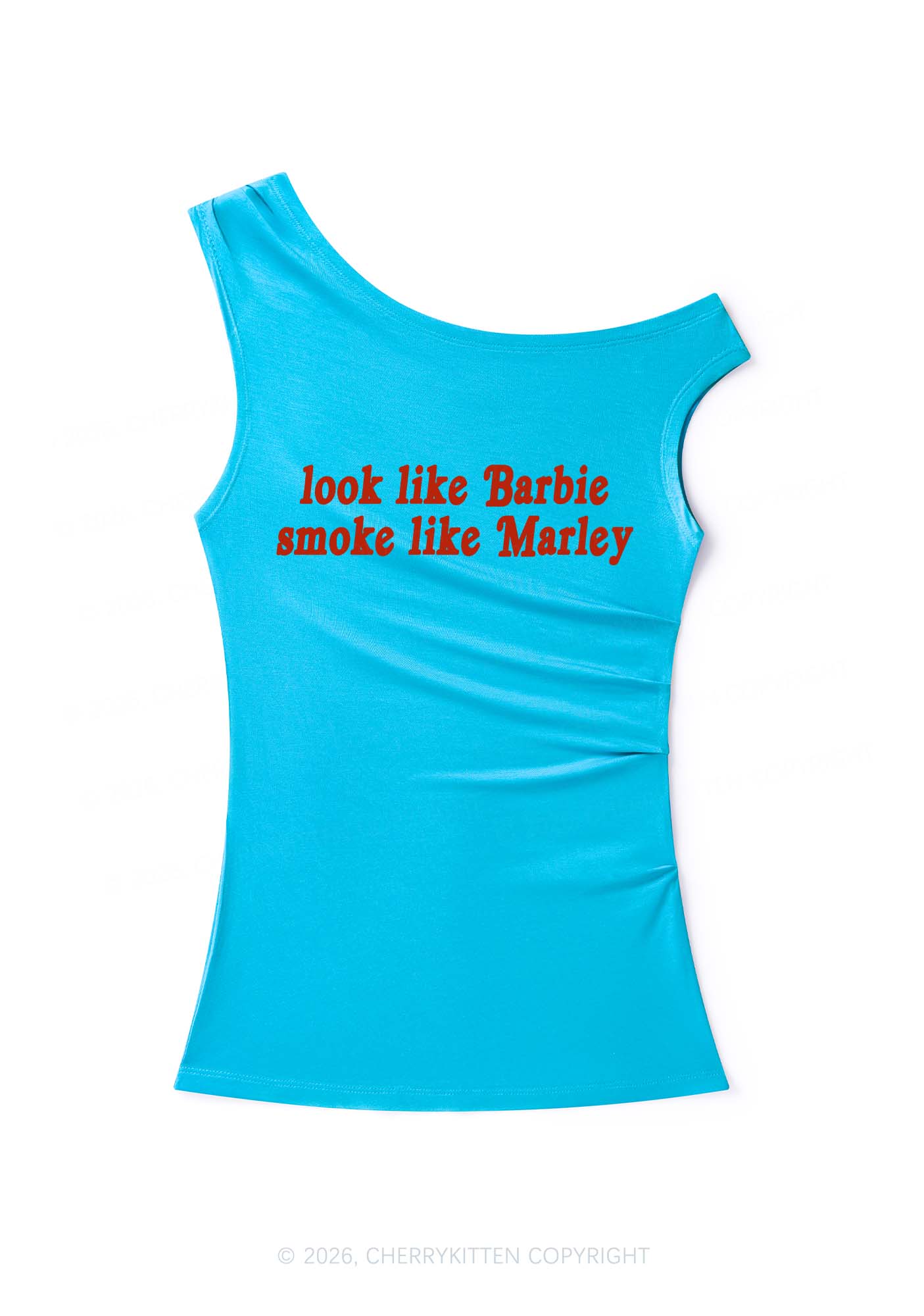 Smoke Like Marley Y2K Off Shoulder Tank Top Cherrykitten - Image 7