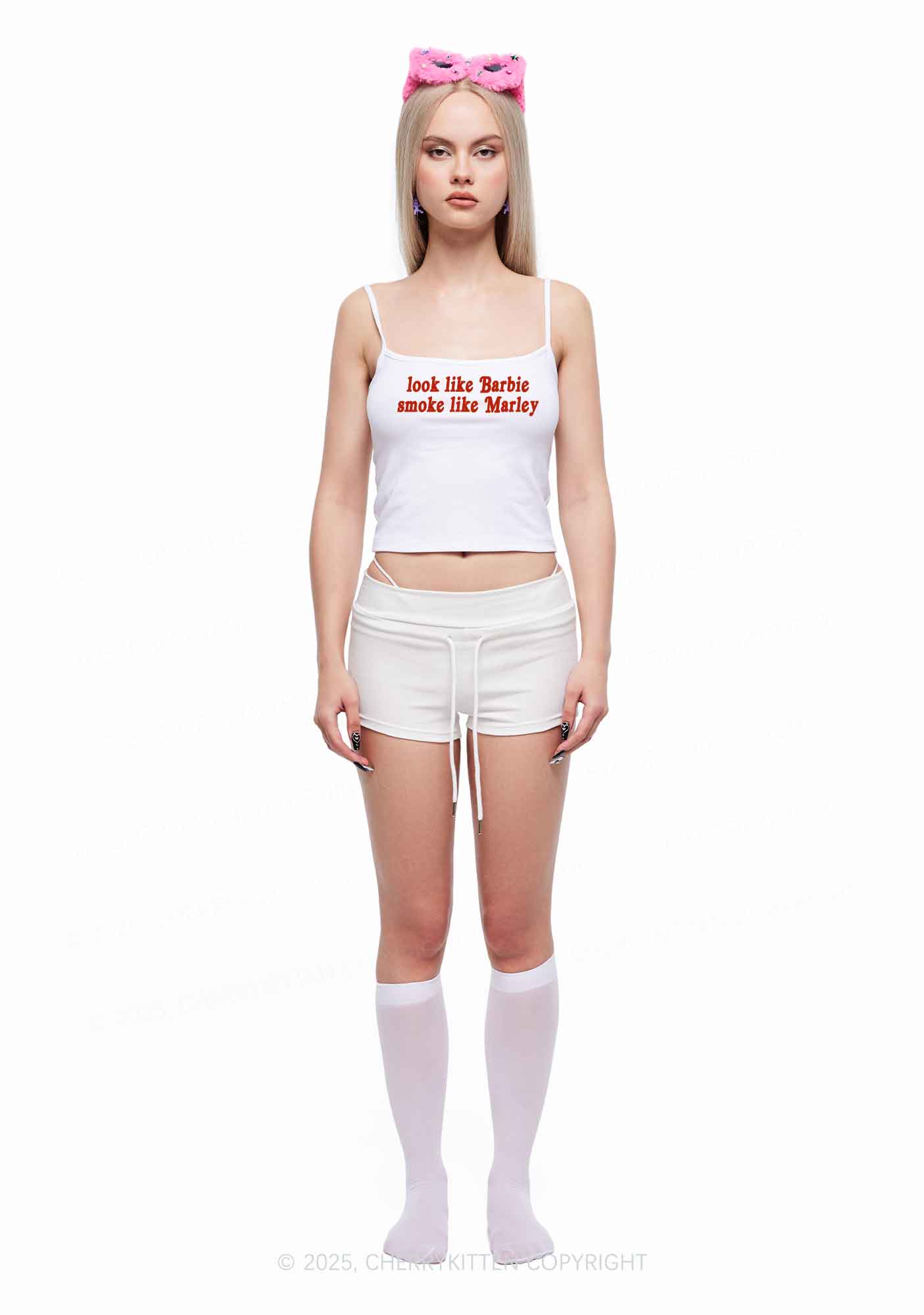 Smoke Like Marley Y2K Spaghetti Strap Cami Cherrykitten - Image 2