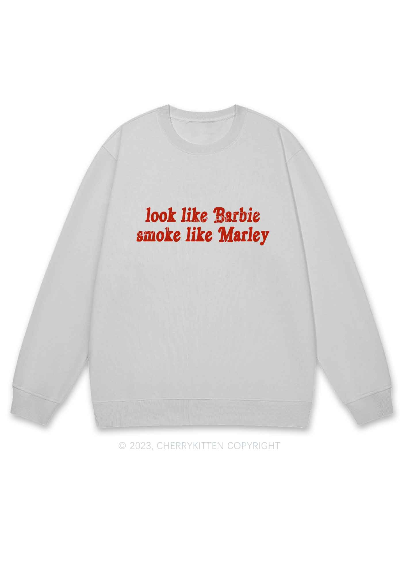 Smoke Like Marley Y2K Sweatshirt Cherrykitten - Image 5