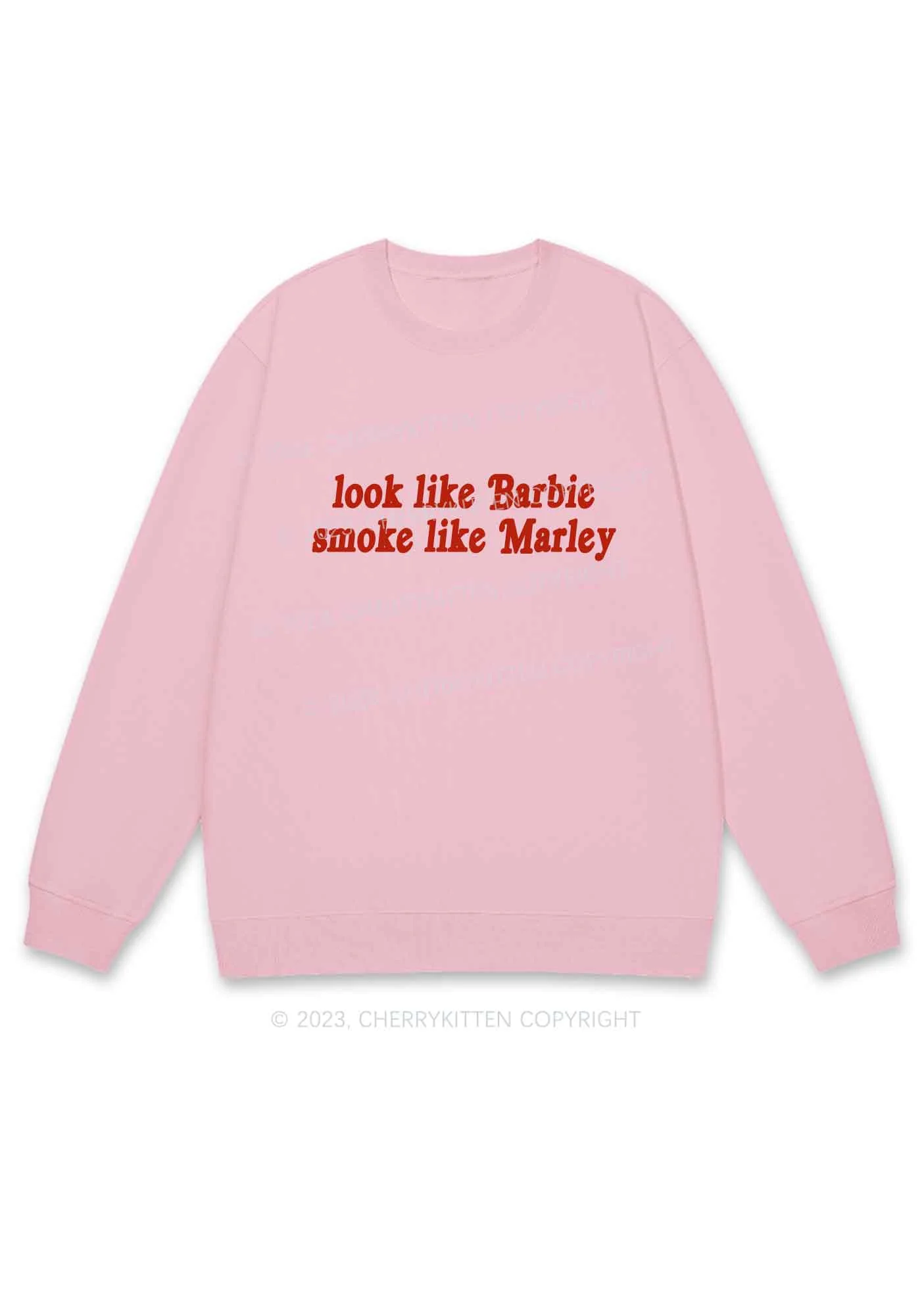 Smoke Like Marley Y2K Sweatshirt Cherrykitten - Image 6