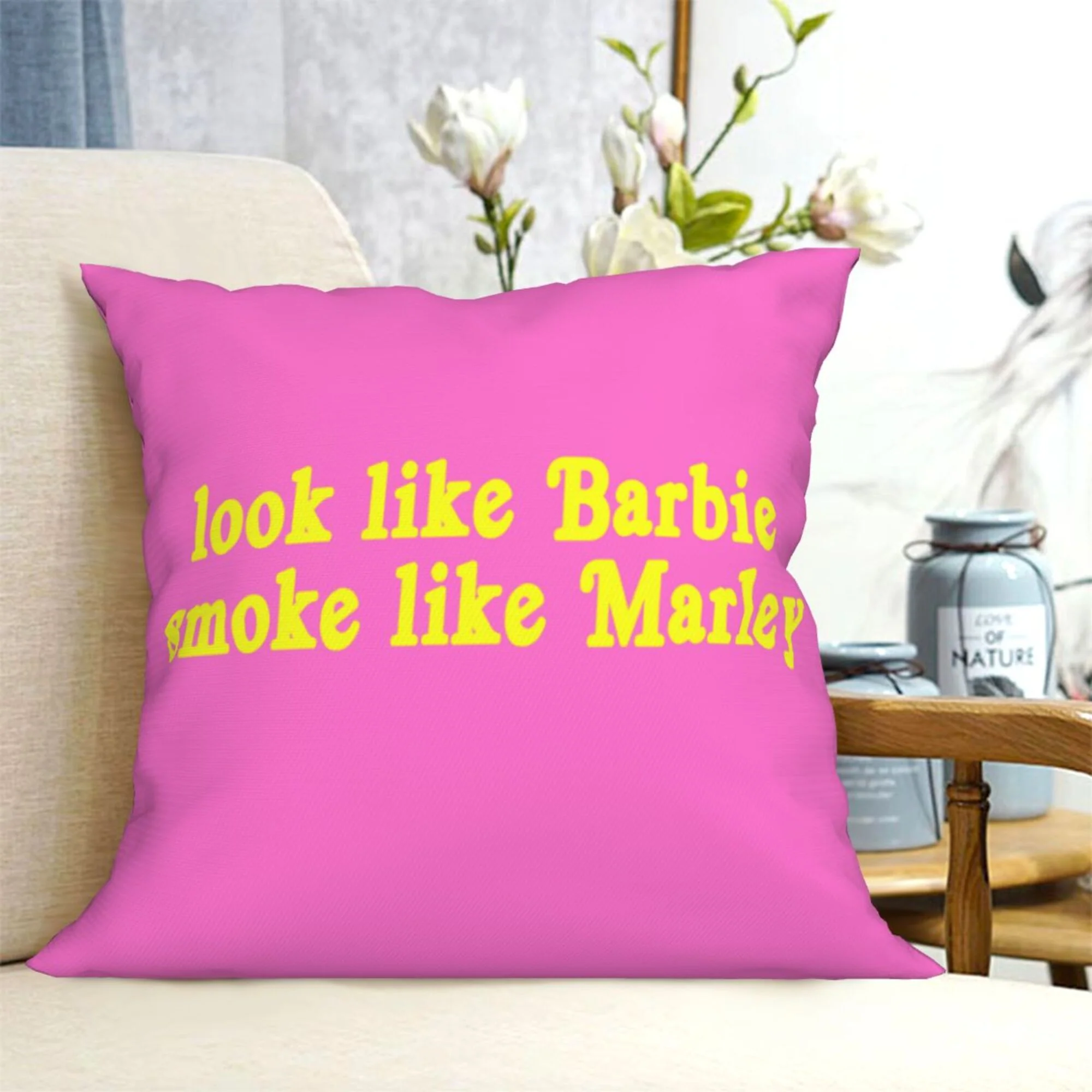 Smoke Like Marley Y2K Throw Pillow Cover Cherrykitten - Image 2