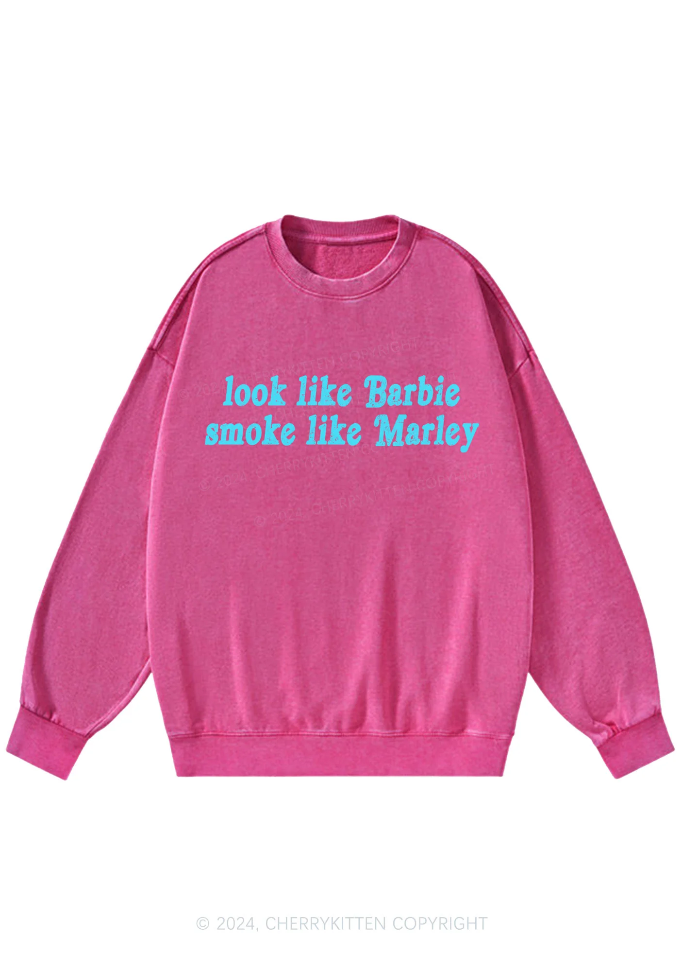 Smoke Like Marley Y2K Washed Sweatshirts Cherrykitten - Image 4