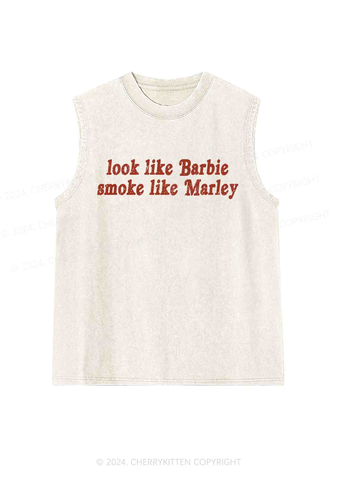 Smoke Like Marley Y2K Washed Tank Cherrykitten - Image 4