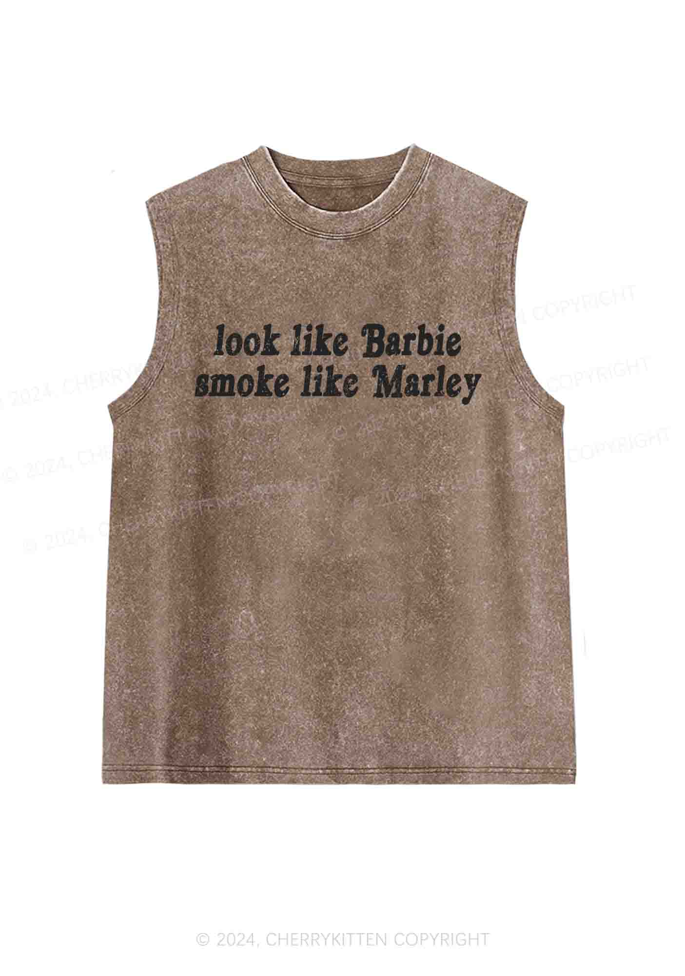 Smoke Like Marley Y2K Washed Tank Cherrykitten - Image 6