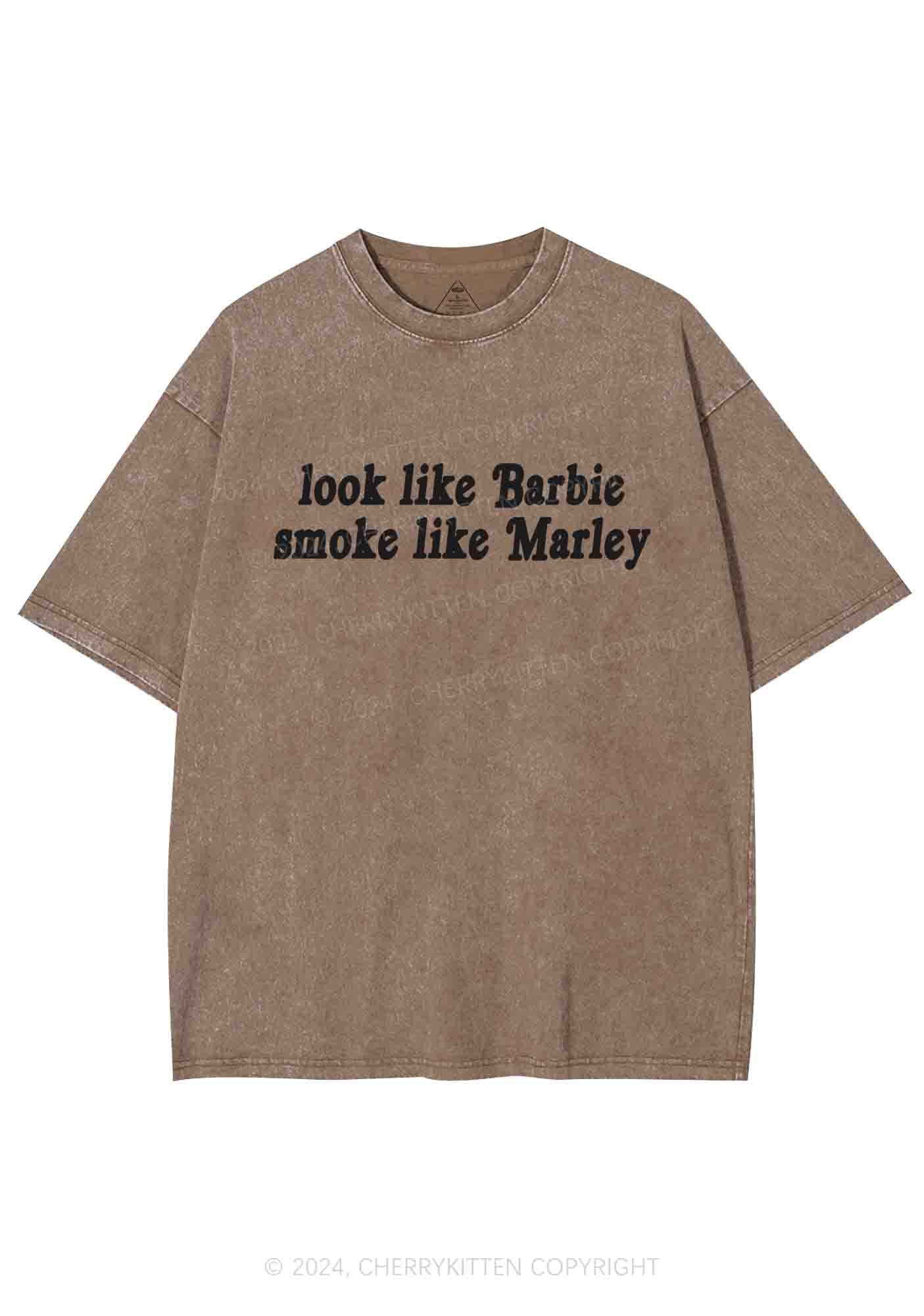 Smoke Like Marley Y2K Washed Tee Cherrykitten - Image 7