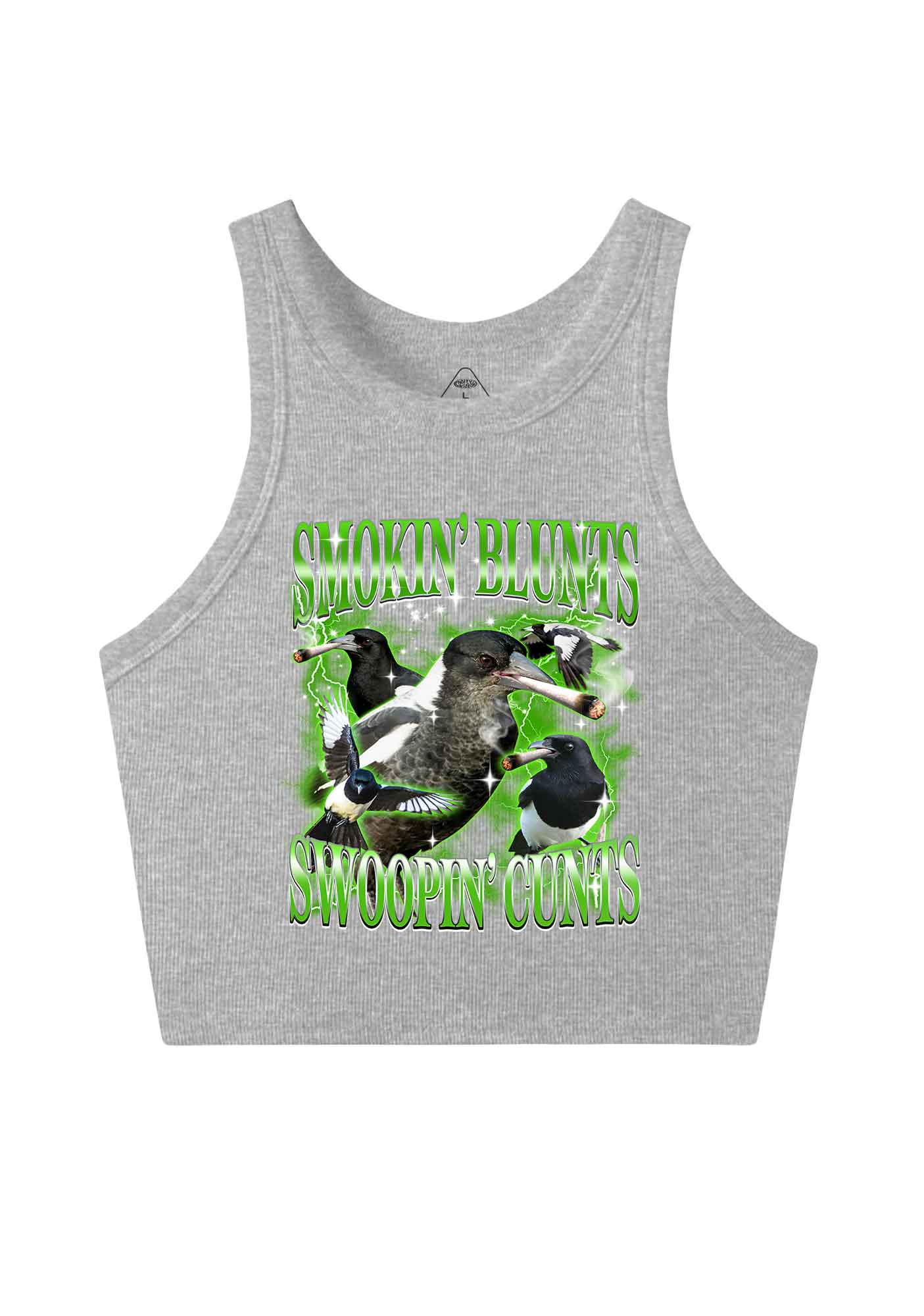 Smokin Blunts Swoopin Cxxts Y2K Crop Tank Top Cherrykitten - Image 11