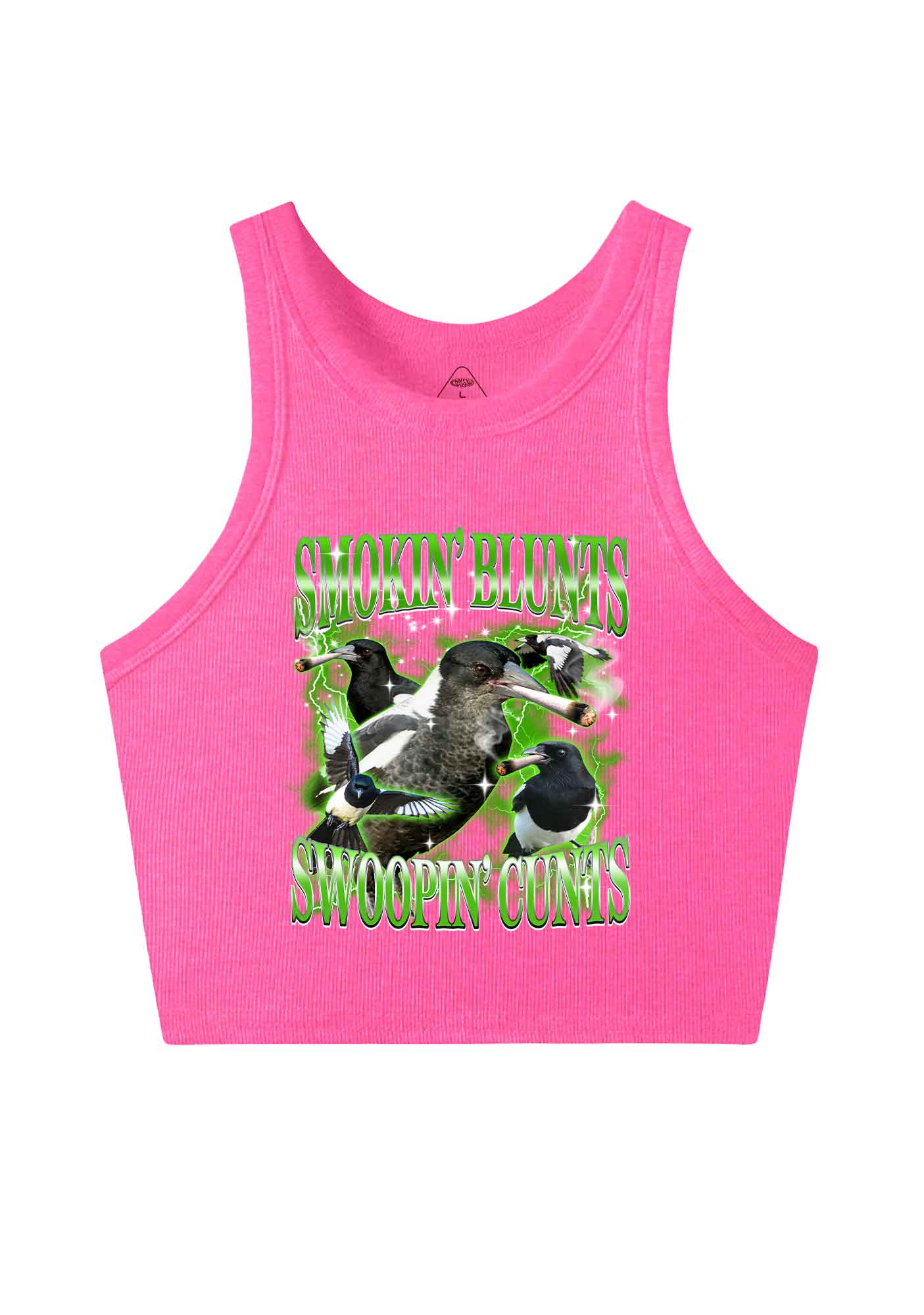 Smokin Blunts Swoopin Cxxts Y2K Crop Tank Top Cherrykitten - Image 4