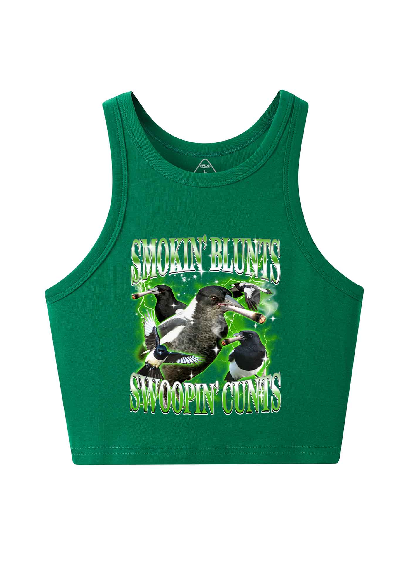 Smokin Blunts Swoopin Cxxts Y2K Crop Tank Top Cherrykitten - Image 6