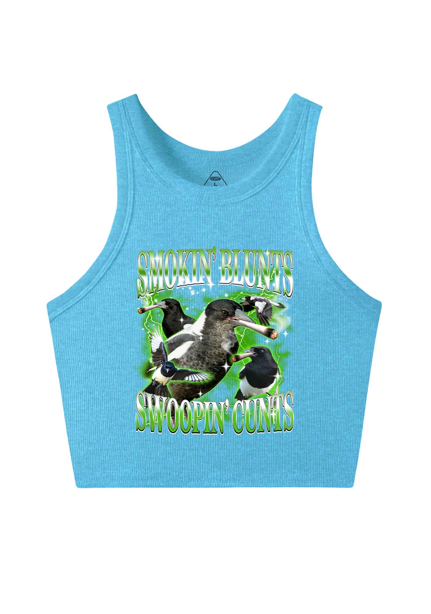 Smokin Blunts Swoopin Cxxts Y2K Crop Tank Top Cherrykitten - Image 9