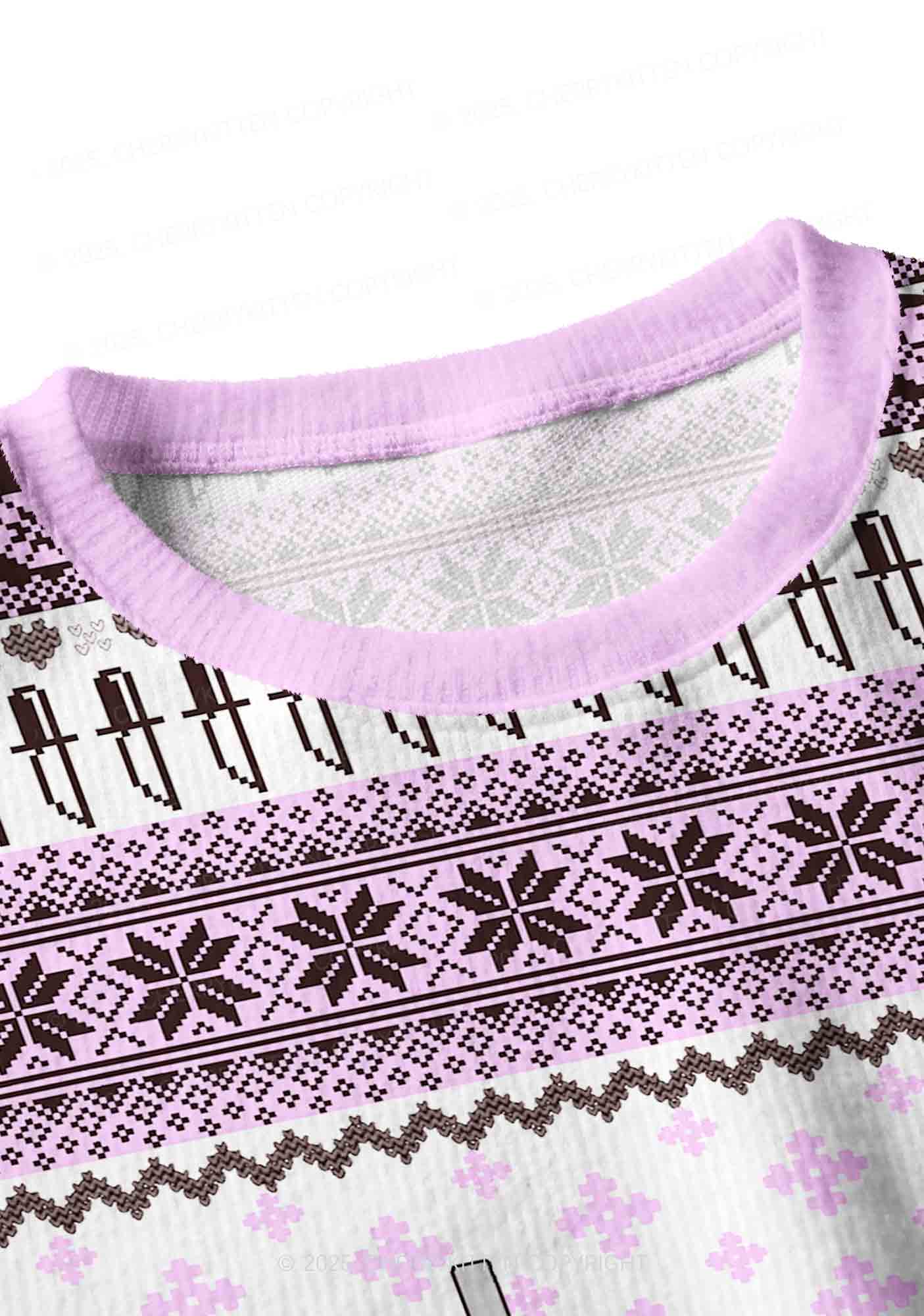Smoking Rats Y2K Christmas Crop Knit Sweatshirt Cherrykitten - Image 4