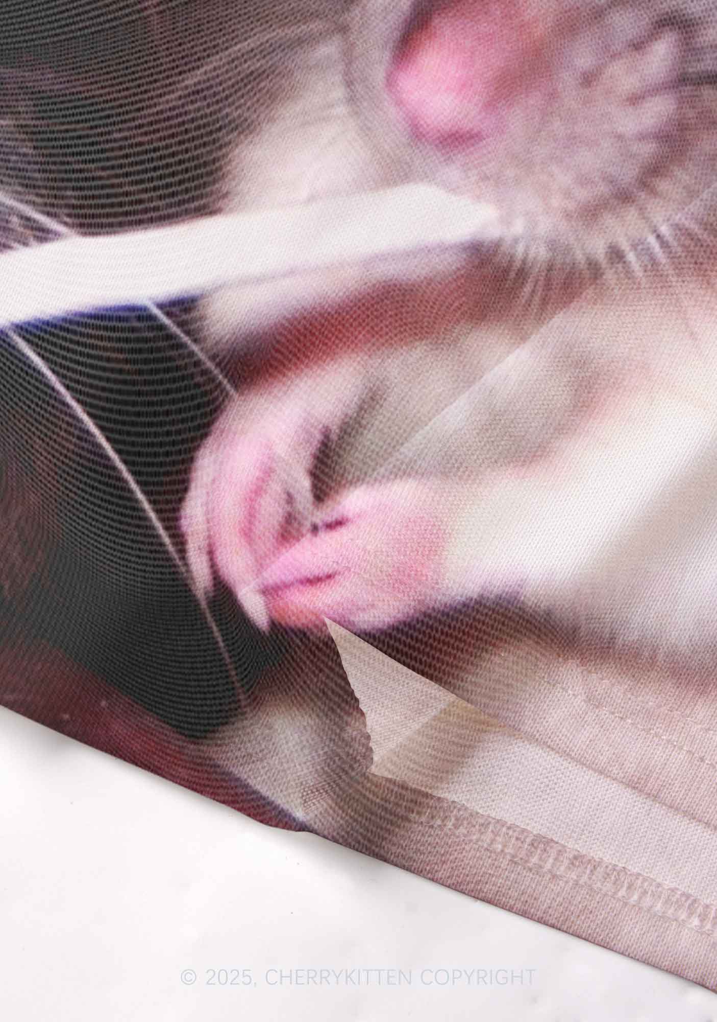 Smoking Rats Y2K Mesh Crop Top Cherrykitten - Image 5
