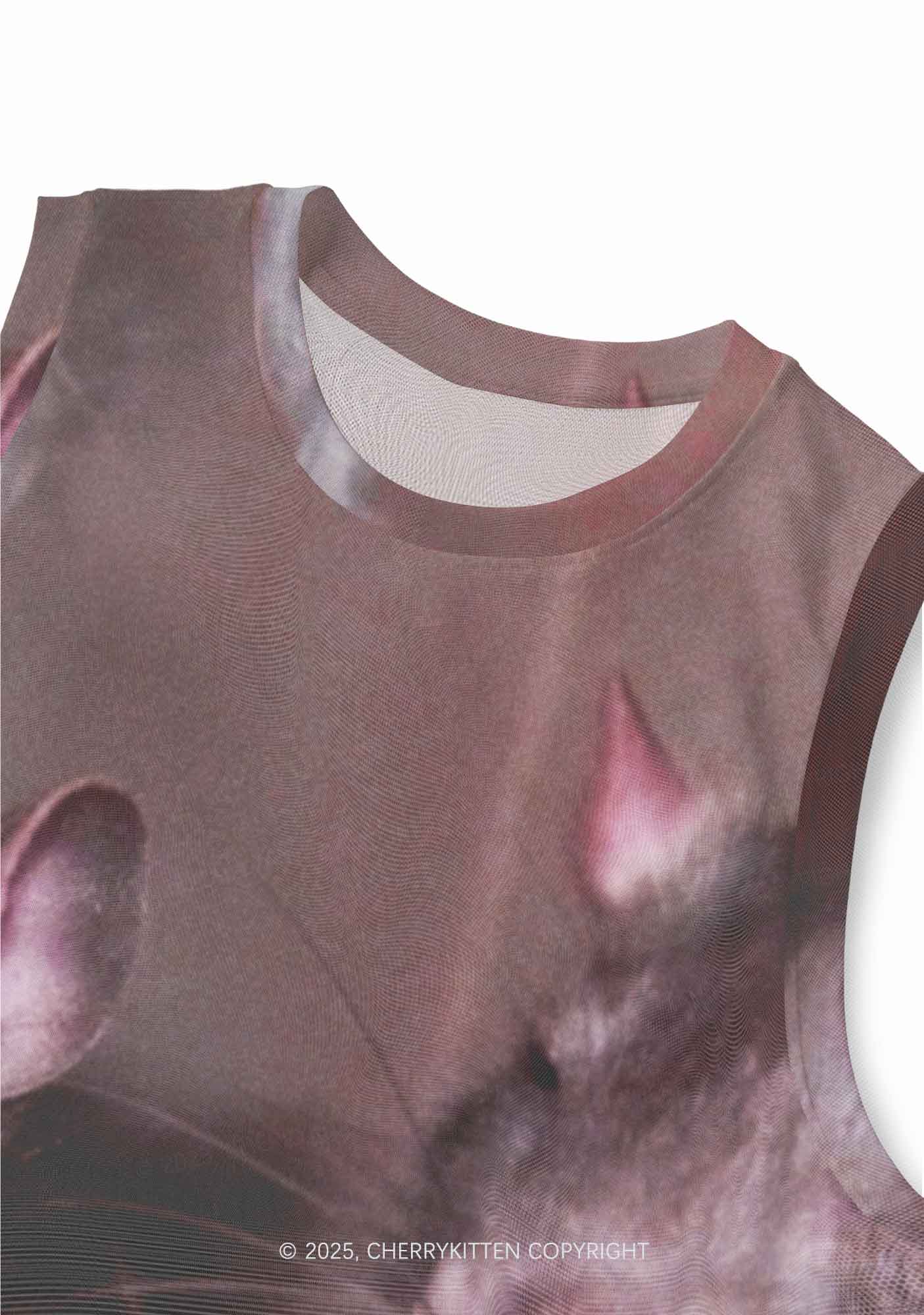 Smoking Rats Y2K Mesh Muscle Tank Cherrykitten - Image 4