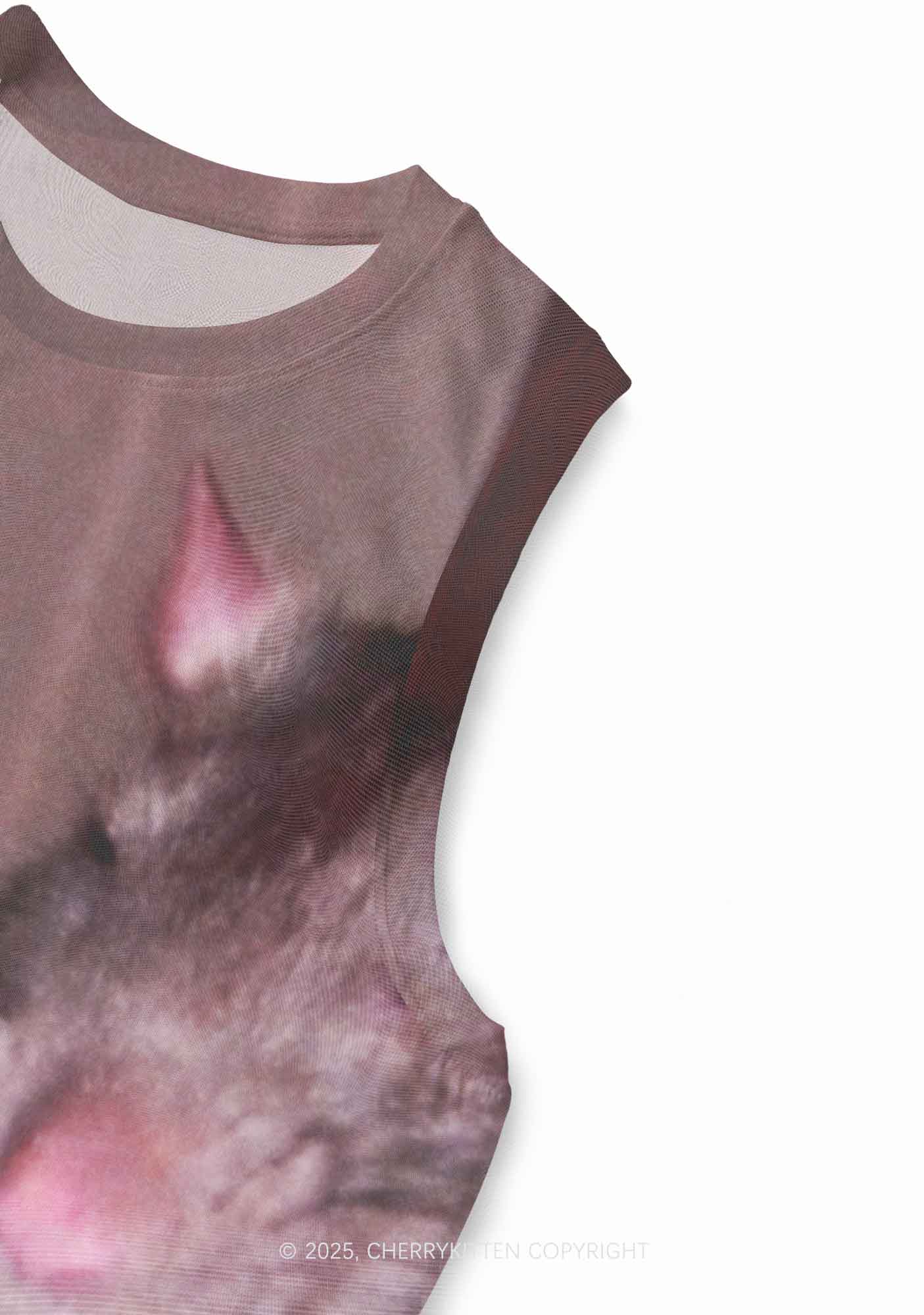Smoking Rats Y2K Mesh Muscle Tank Cherrykitten - Image 5