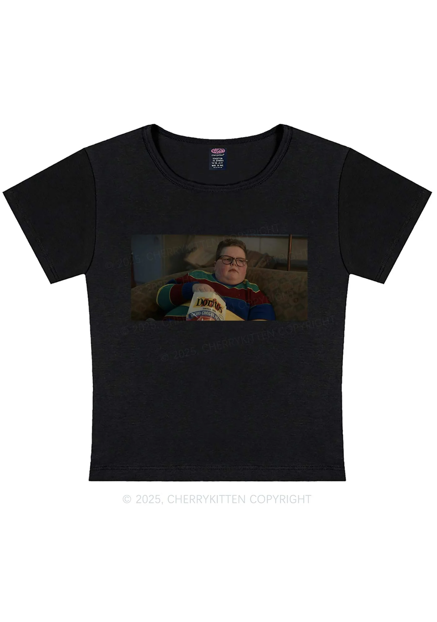 Snack Break Y2K Baby Tee Cherrykitten - Image 3