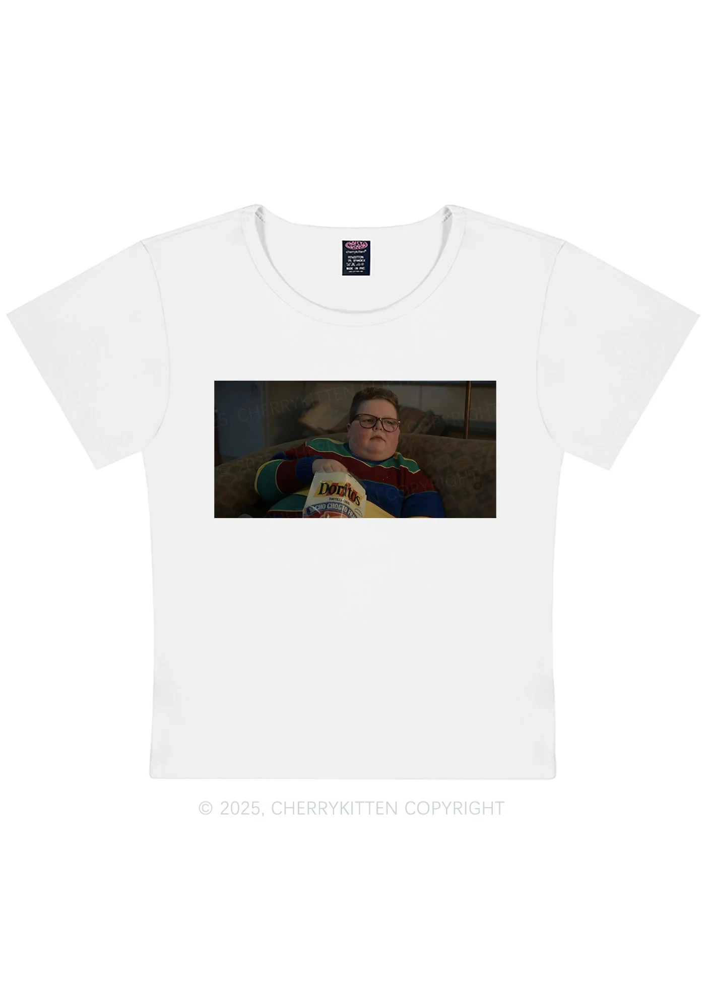 Snack Break Y2K Baby Tee Cherrykitten - Image 4