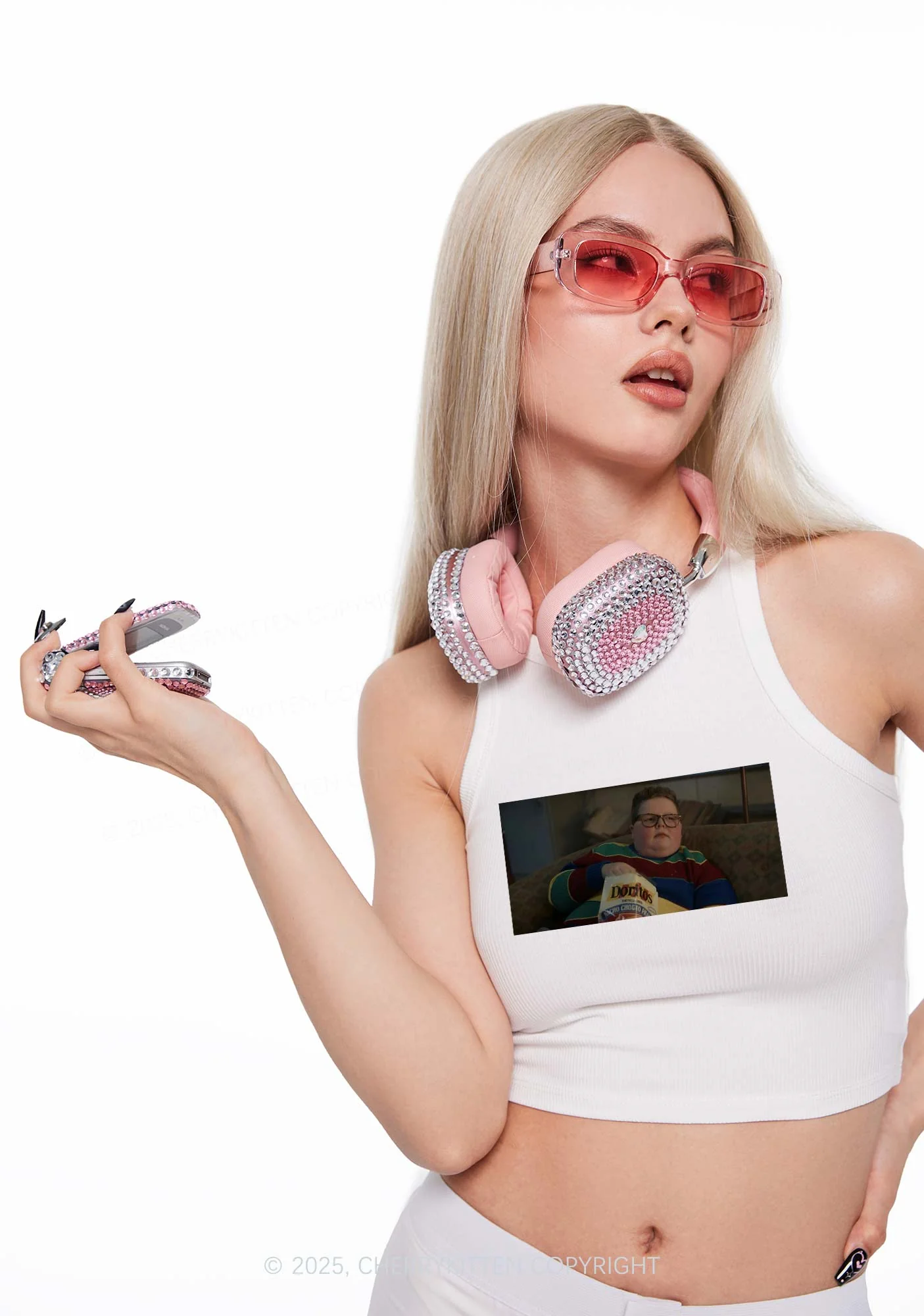 Snack Break Y2K Crop Tank Top Cherrykitten - Image 2