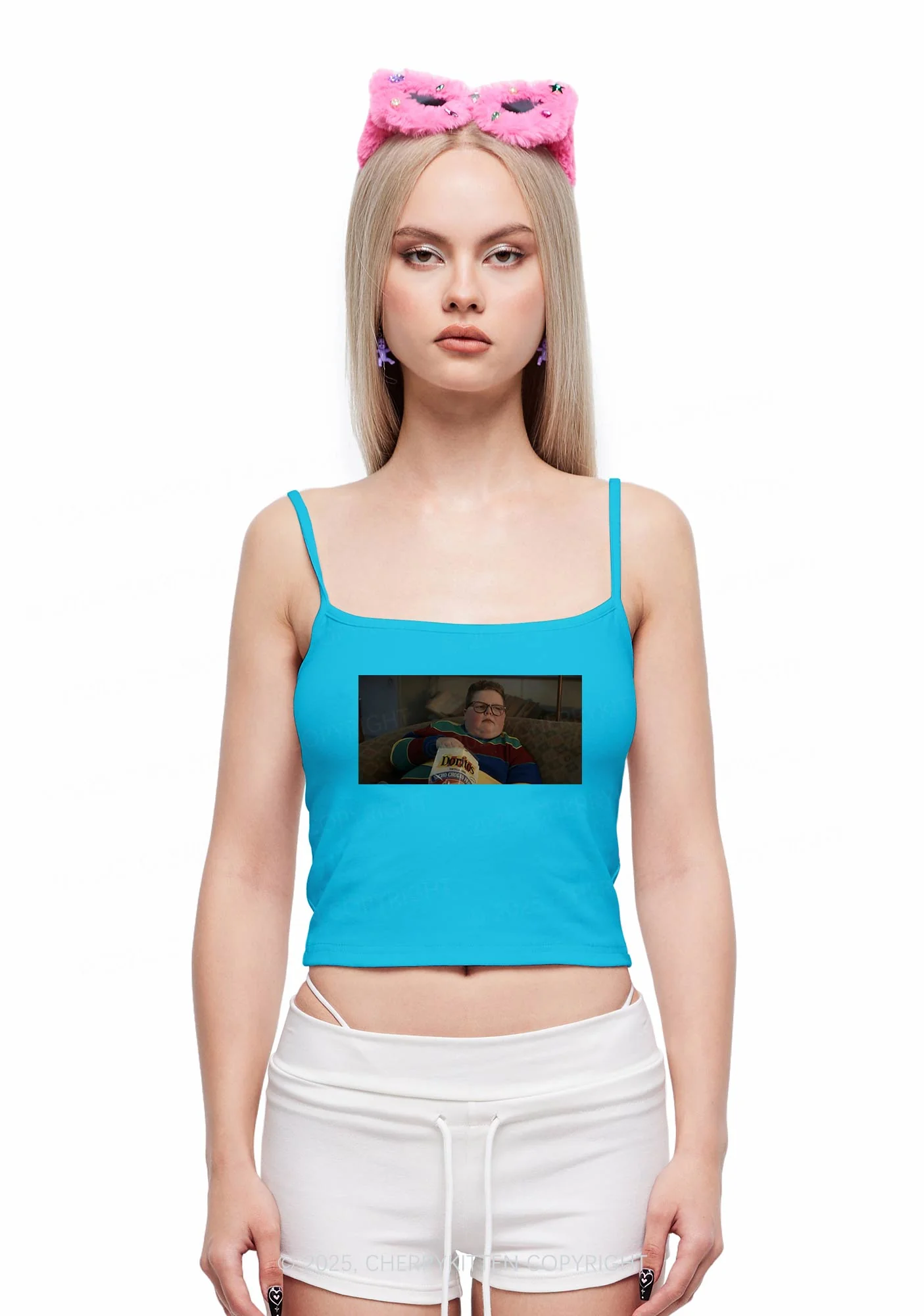 Snack Break Y2K Spaghetti Strap Cami Cherrykitten - Image 2