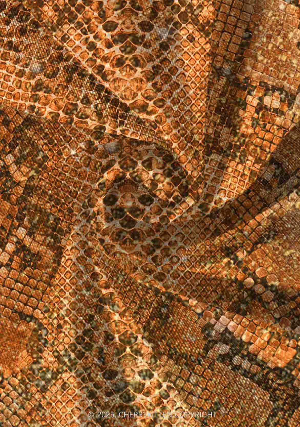 Snake Pattern Y2K Mesh Slip Dress With Scarf Set Cherrykitten - Image 6