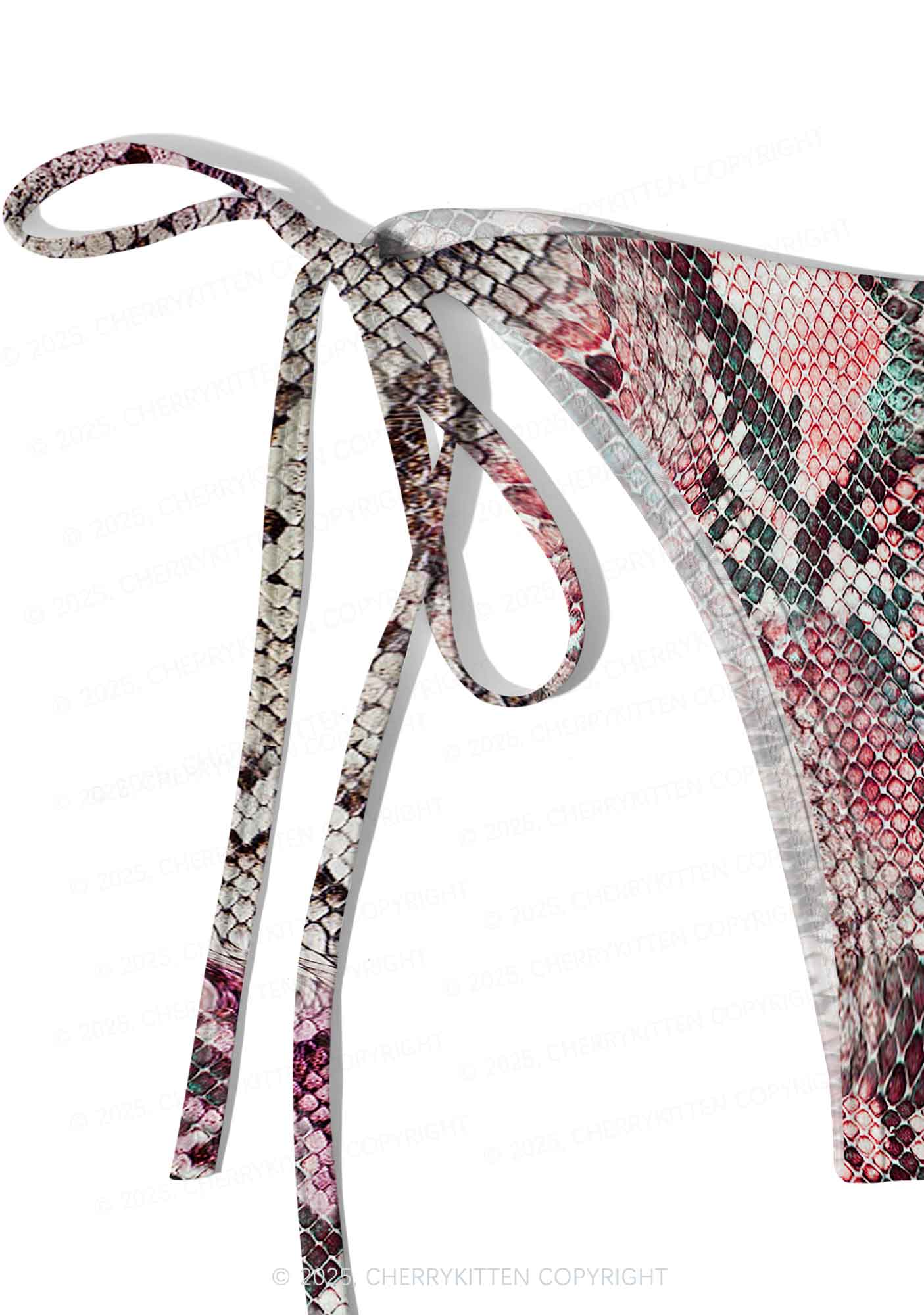 Snake Skin Pattern Y2K Print Bikini Set Cherrykitten - Image 4