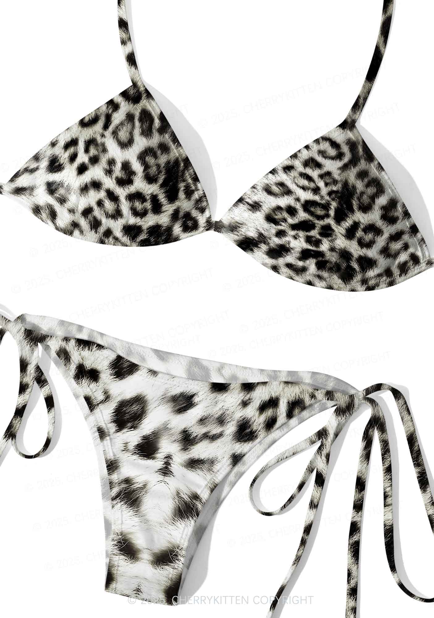 Snow Leopard Y2K Print Bikini Set Cherrykitten - Image 3