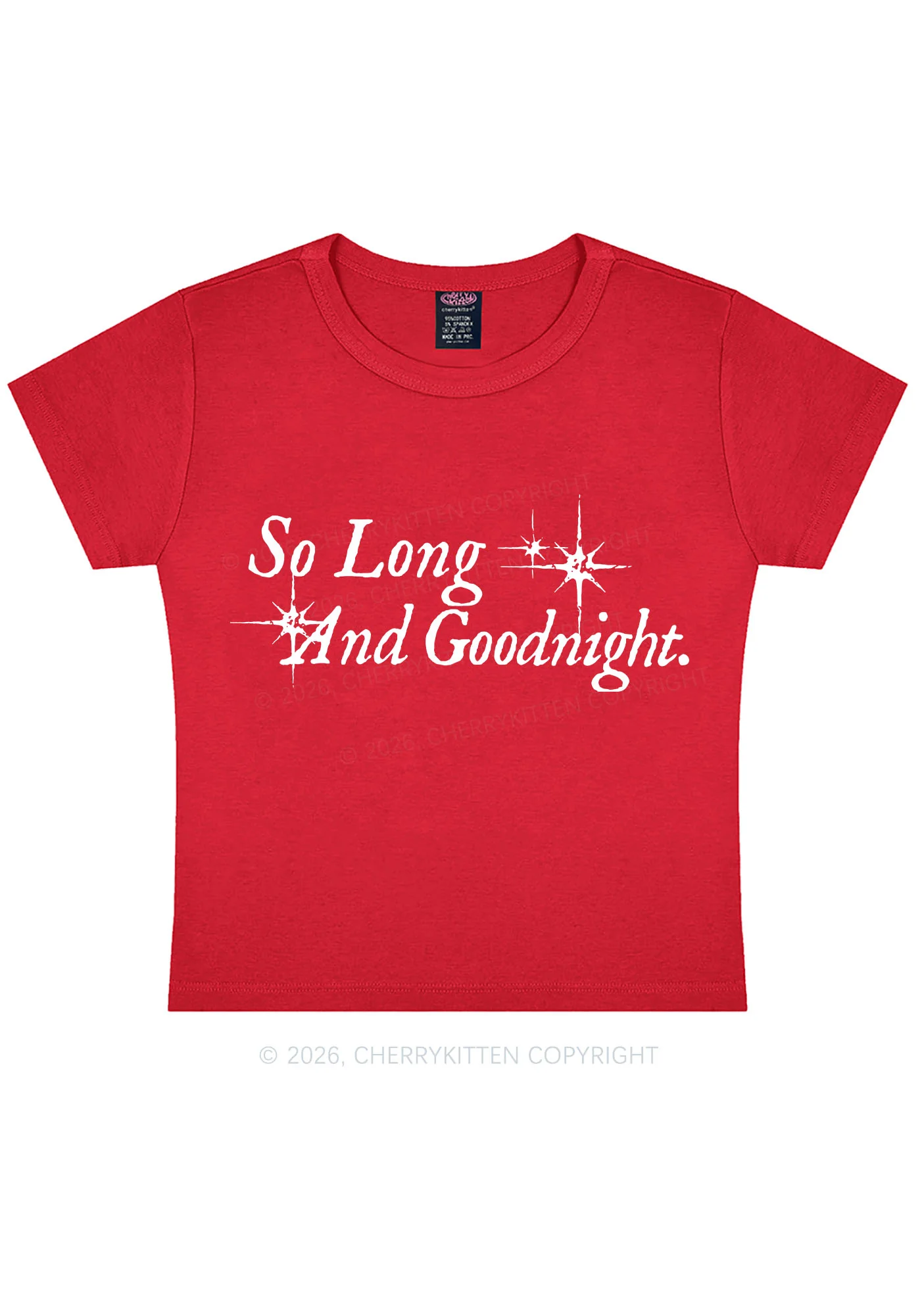 So Long And Goodnight Y2K Baby Tee Cherrykitten - Image 4