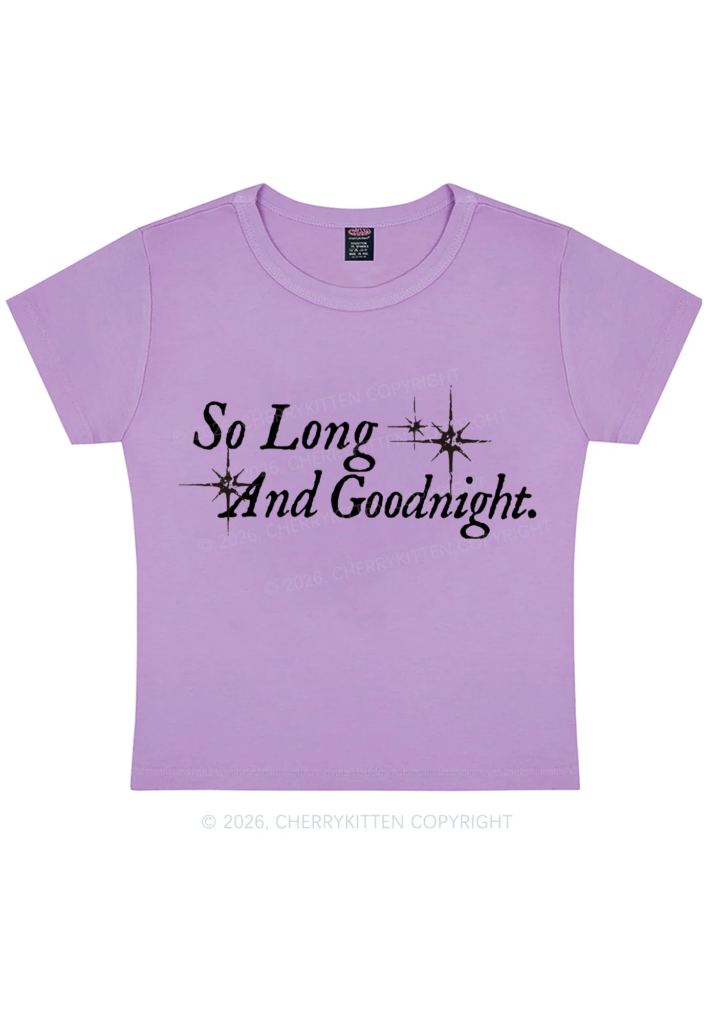 So Long And Goodnight Y2K Baby Tee Cherrykitten - Image 6