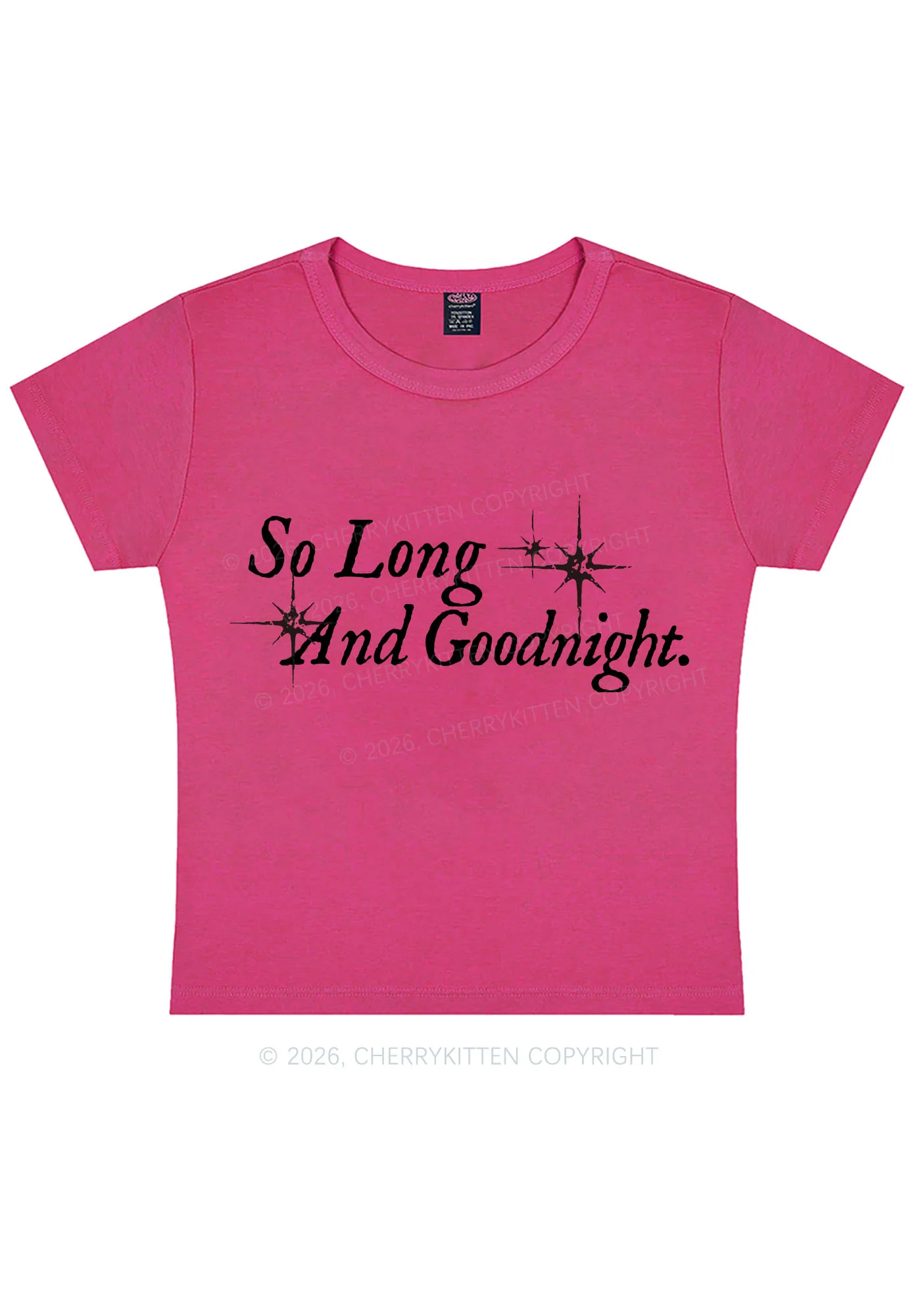 So Long And Goodnight Y2K Baby Tee Cherrykitten - Image 7